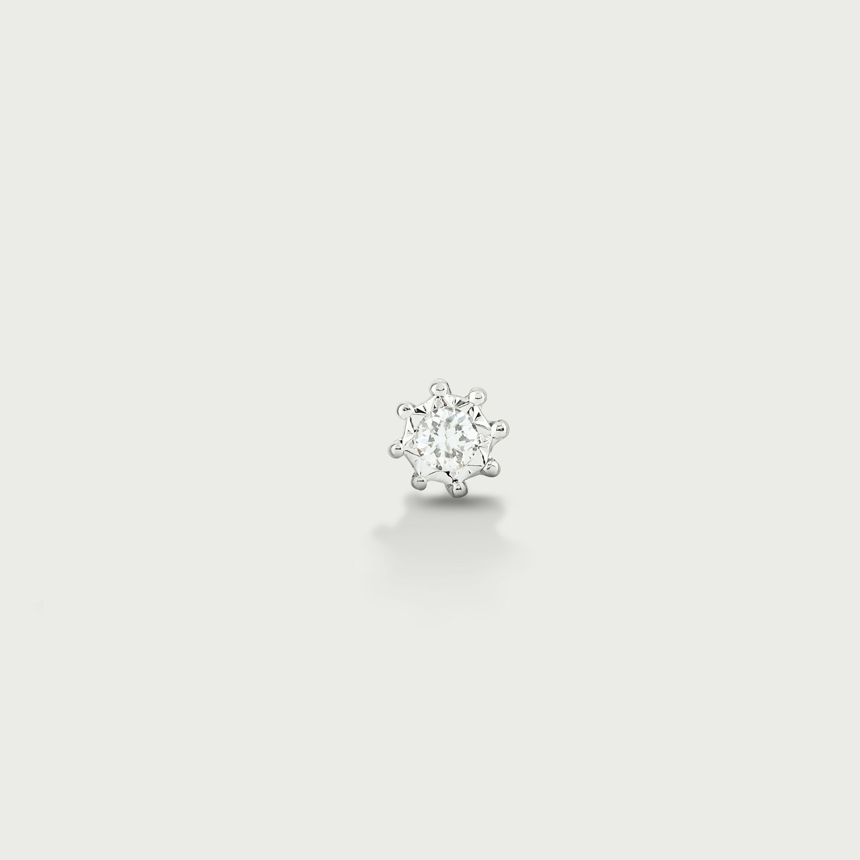 Stellar Solitude Shine Diamond Stud Earrings