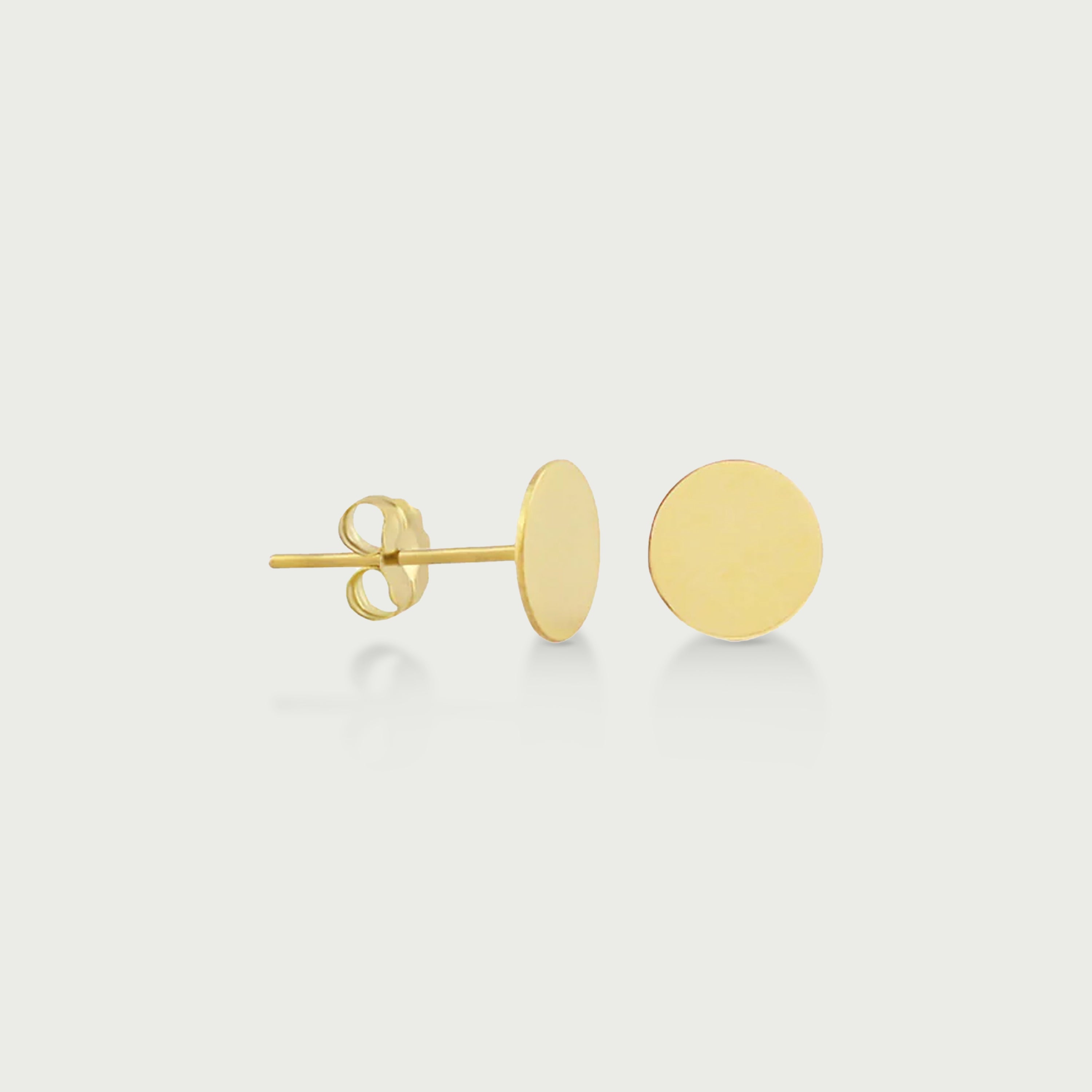 Engravable Disc Stud Earrings
