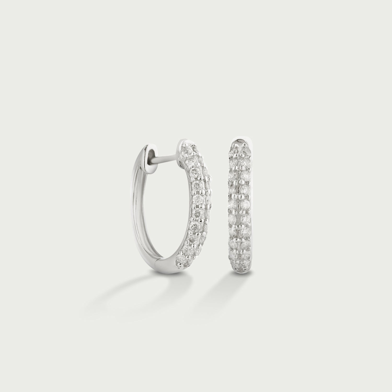Sultry Cascade Flick Diamond Hoop Earrings