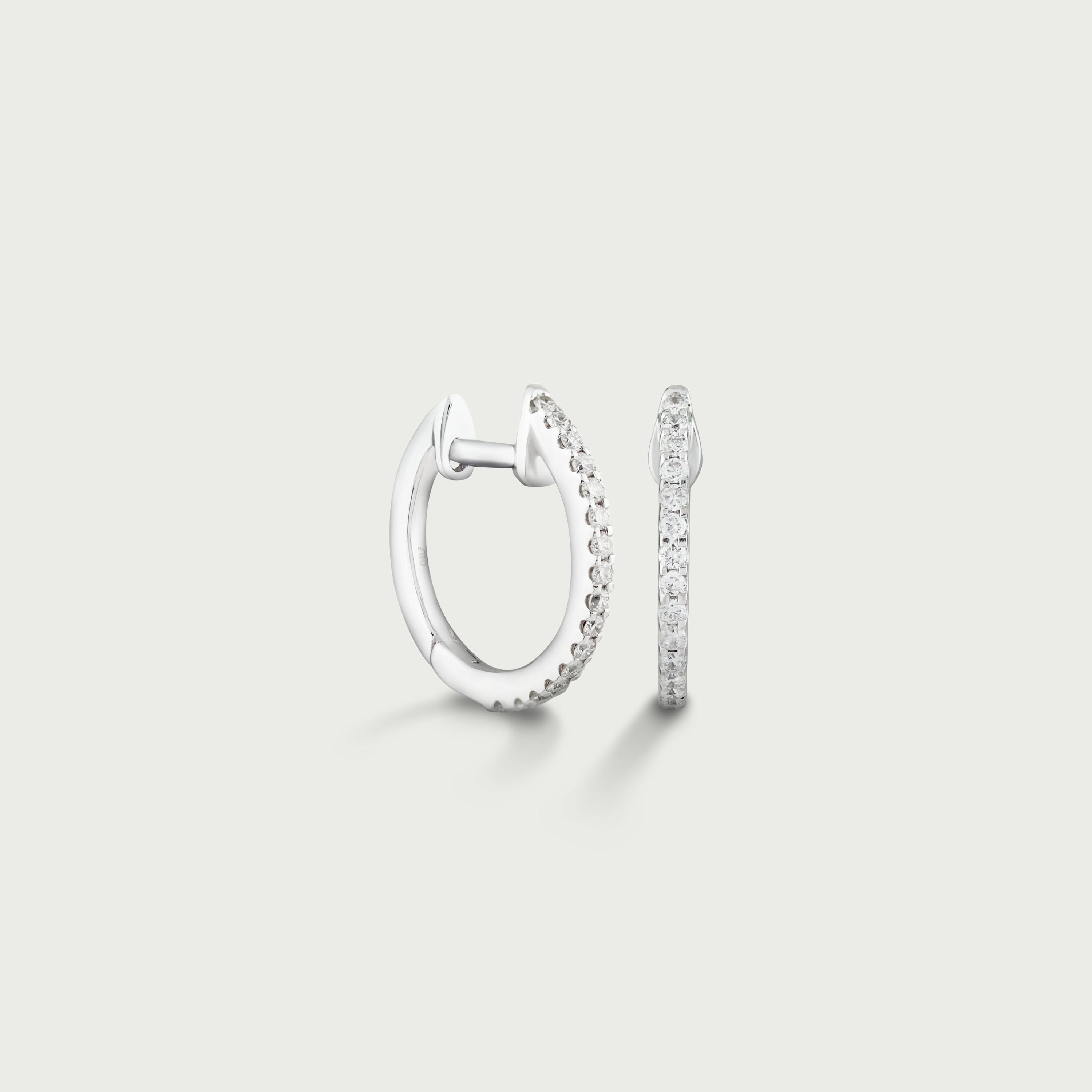 Sultry Cascade Sparkle  Diamond  Hoop Earrings