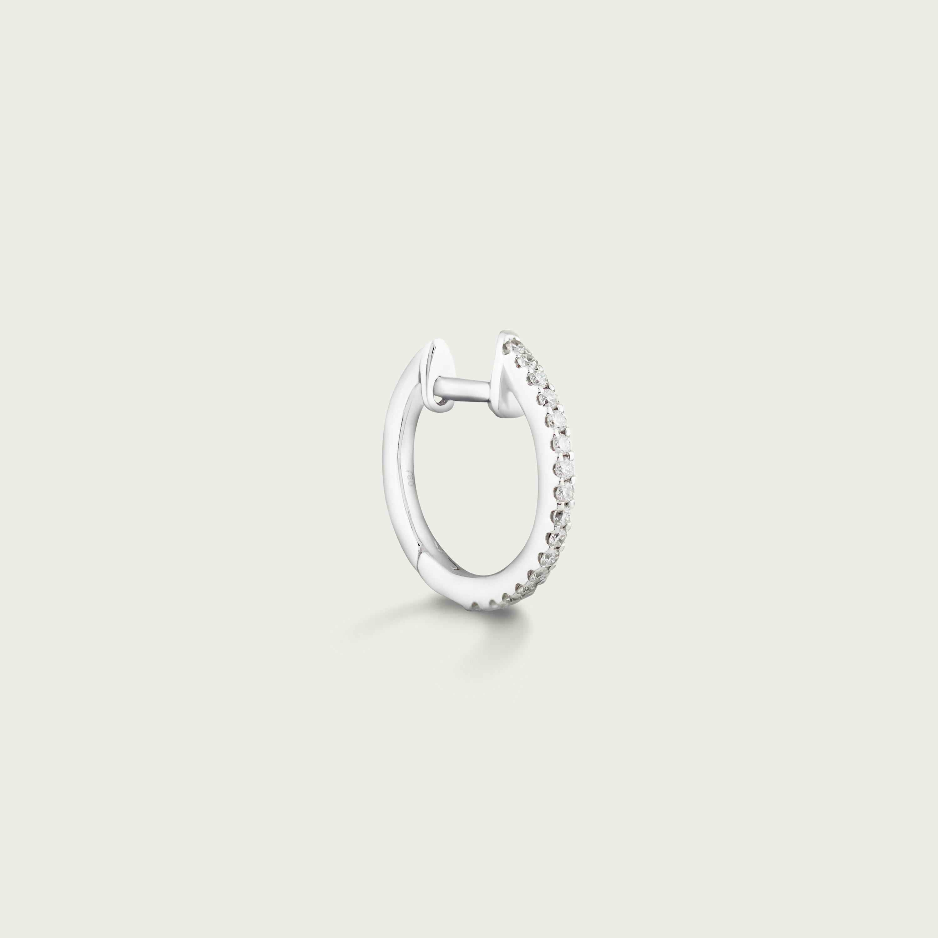 Sultry Cascade Sparkle  Diamond  Hoop Earrings