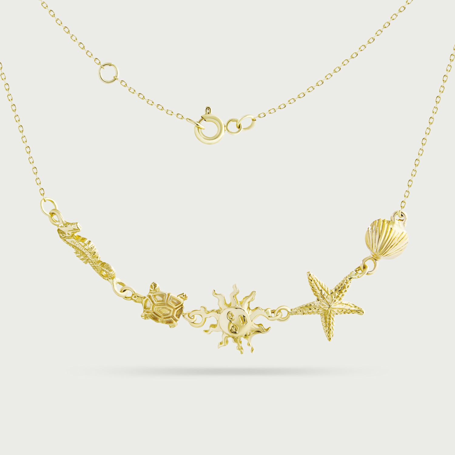 Sun and Sea Gold Necklace