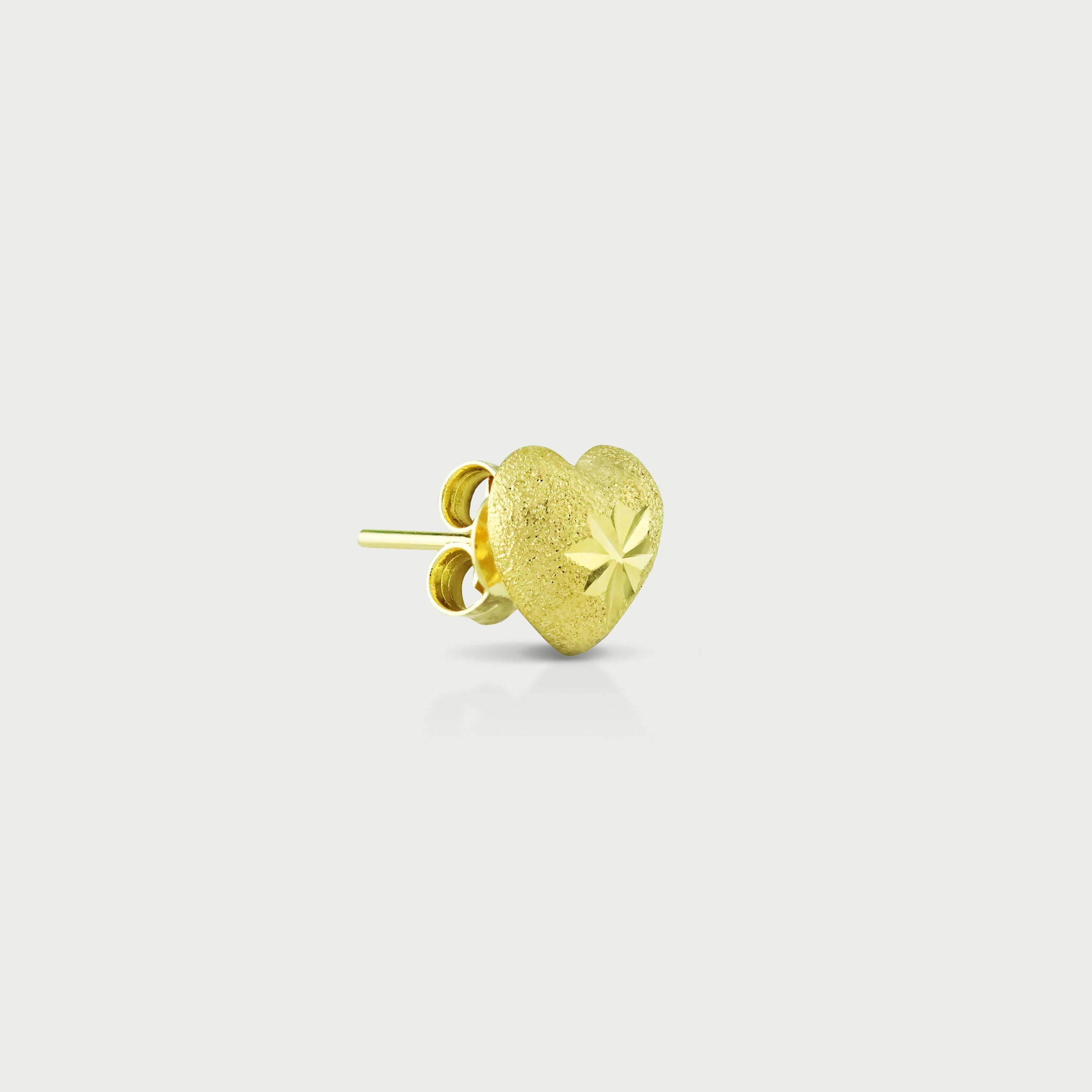 Sweet Love Gold Stud Earrings