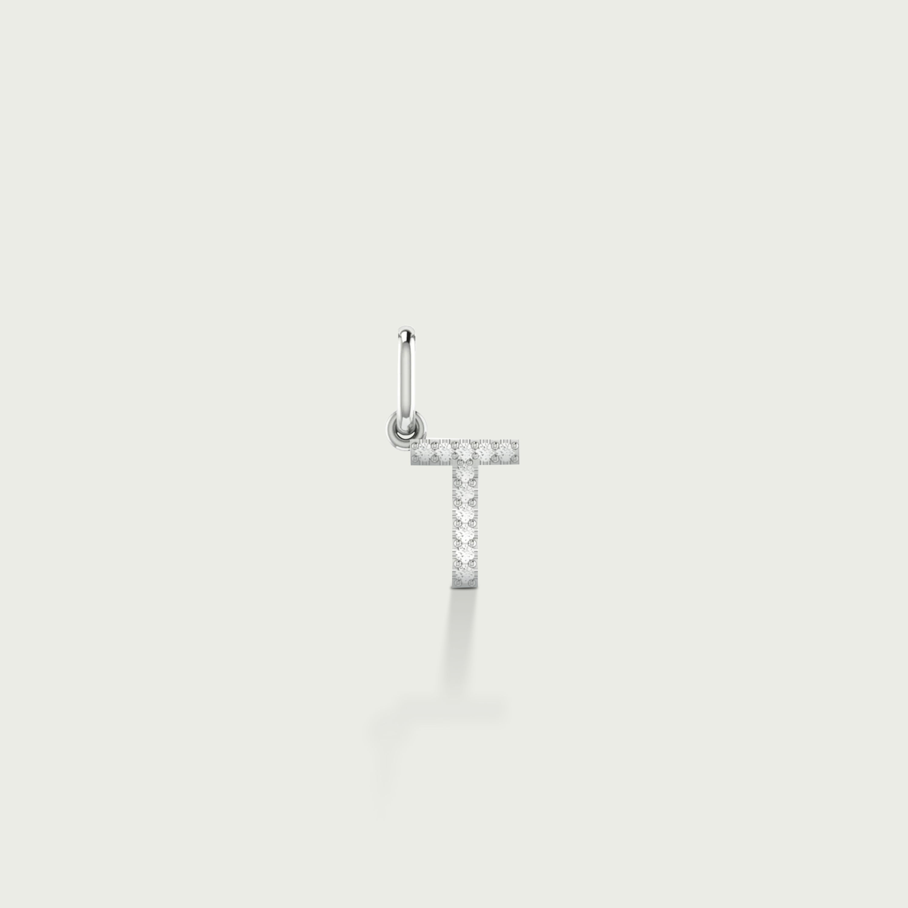 Classic Initial Charm Diamond Pendant