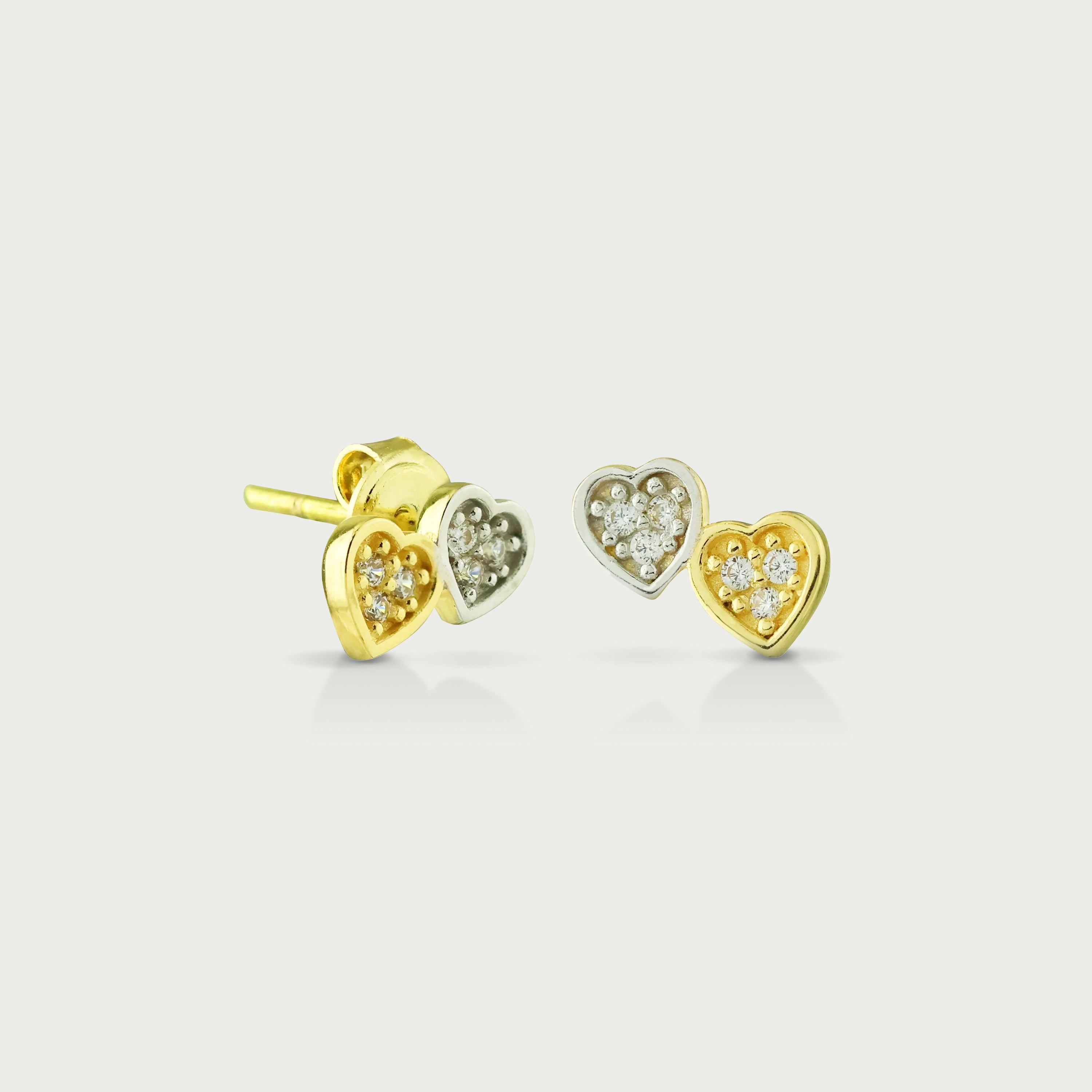 Ti Amo Gold Stud Earrings