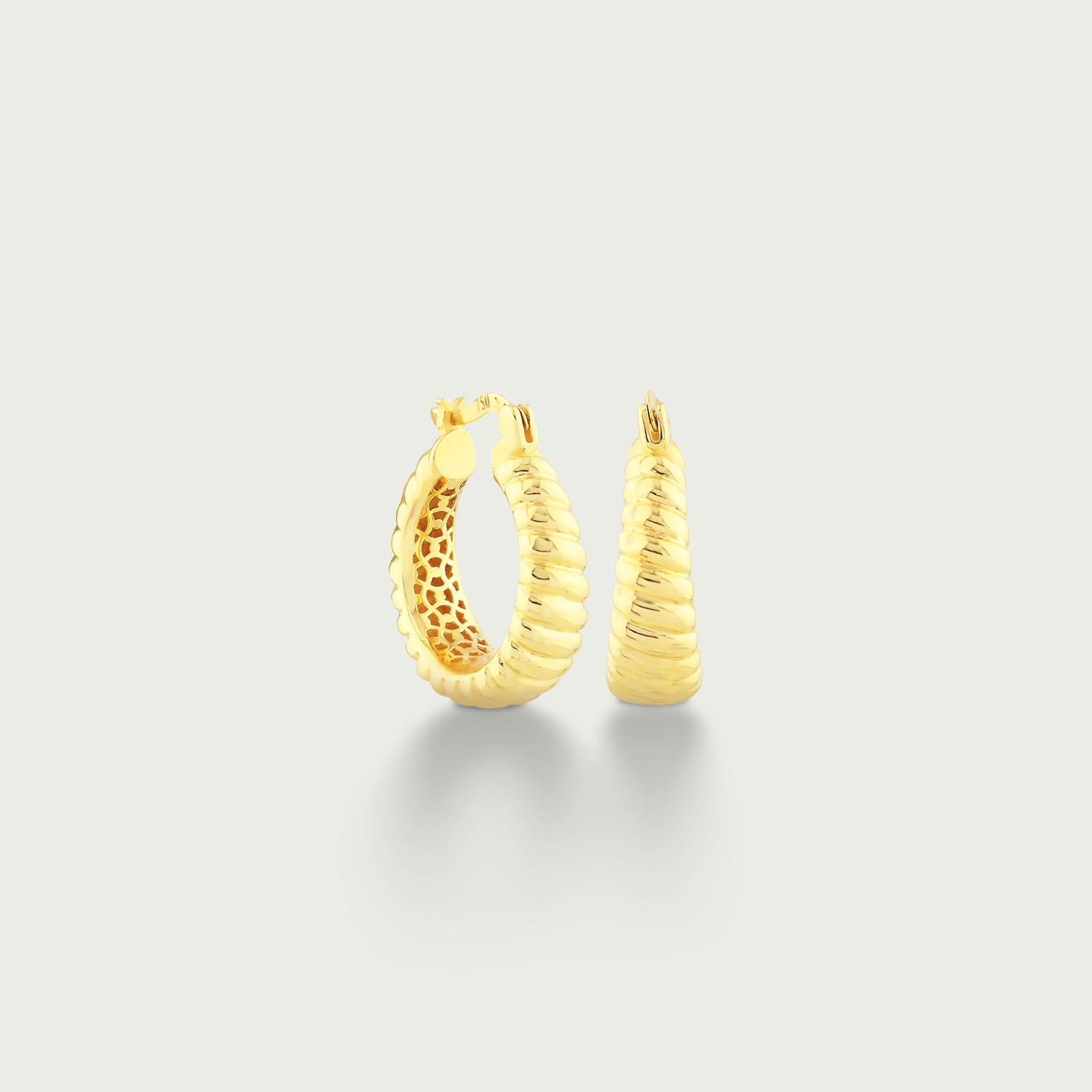 Timeless Turn Gold Hoop Earrings