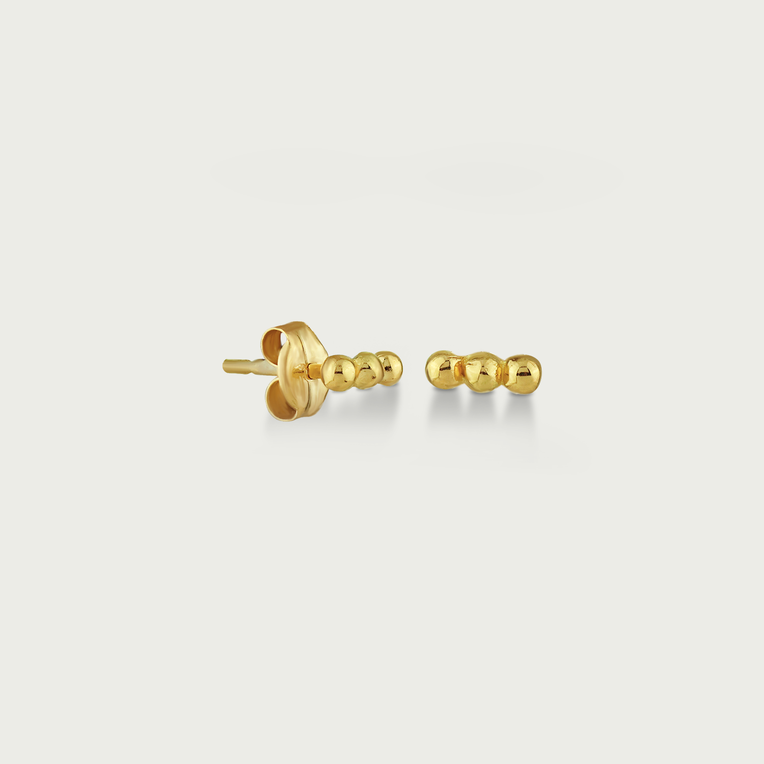 Tiny Bubbles Gold Stud Earrings