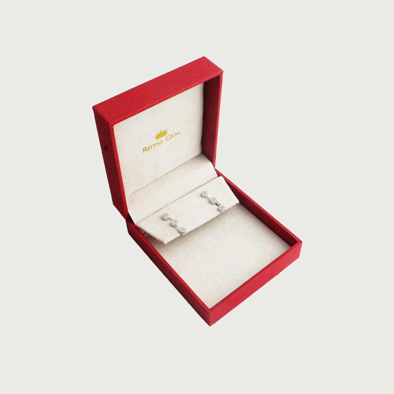 Triple Blossom Diamond Crawler Earrings