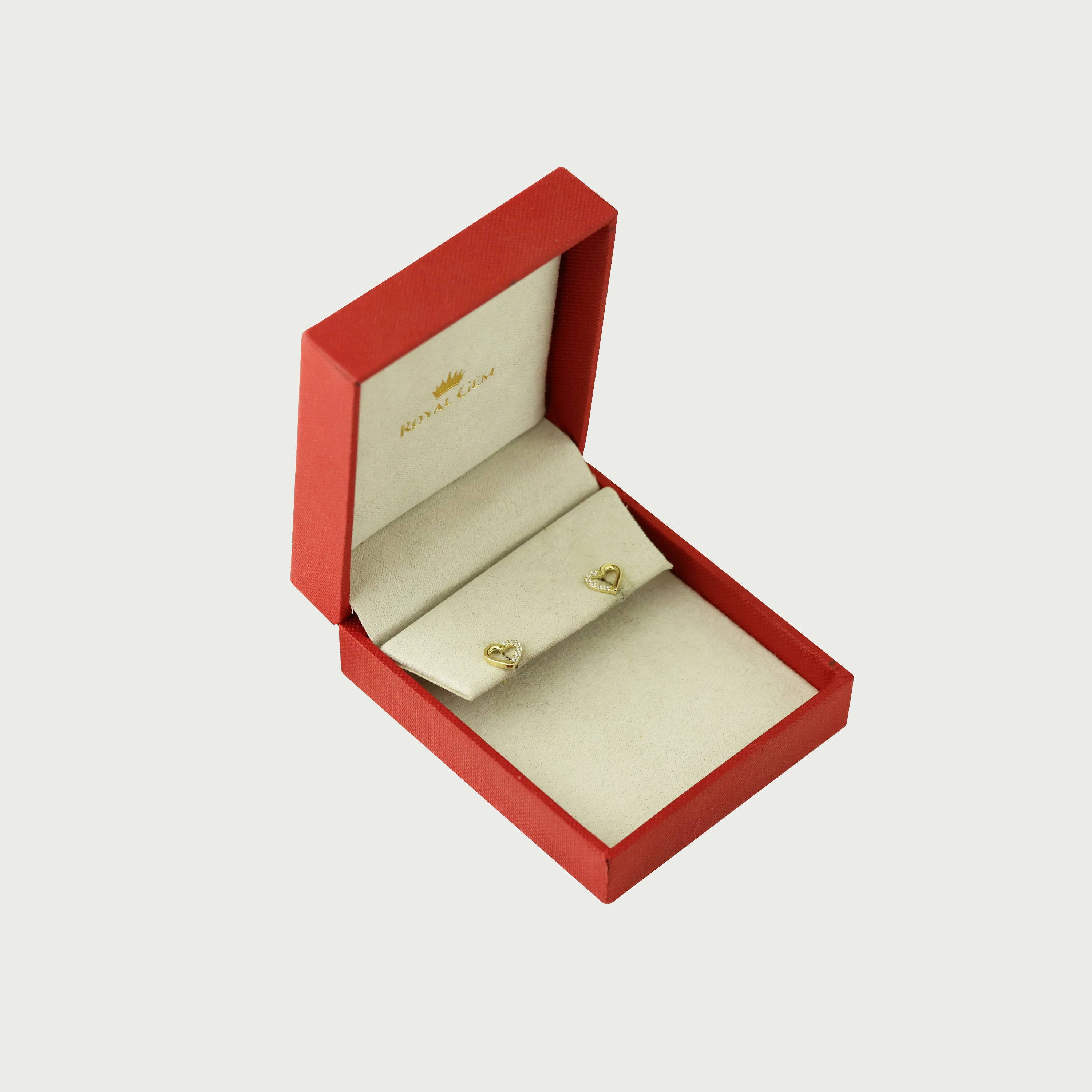 True Heart Gold Stud Earrings