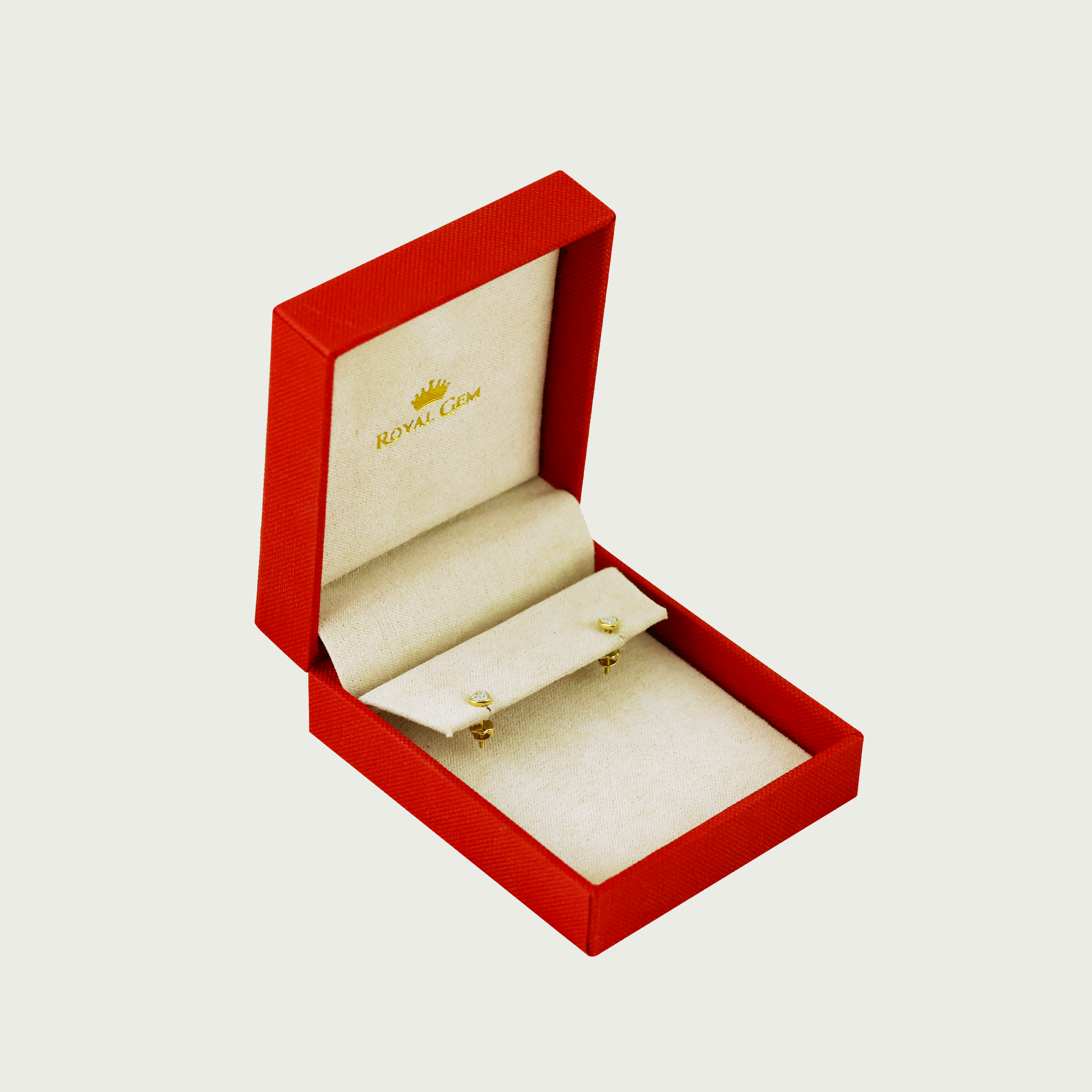 Twilight Heart Diamond Stud Earrings