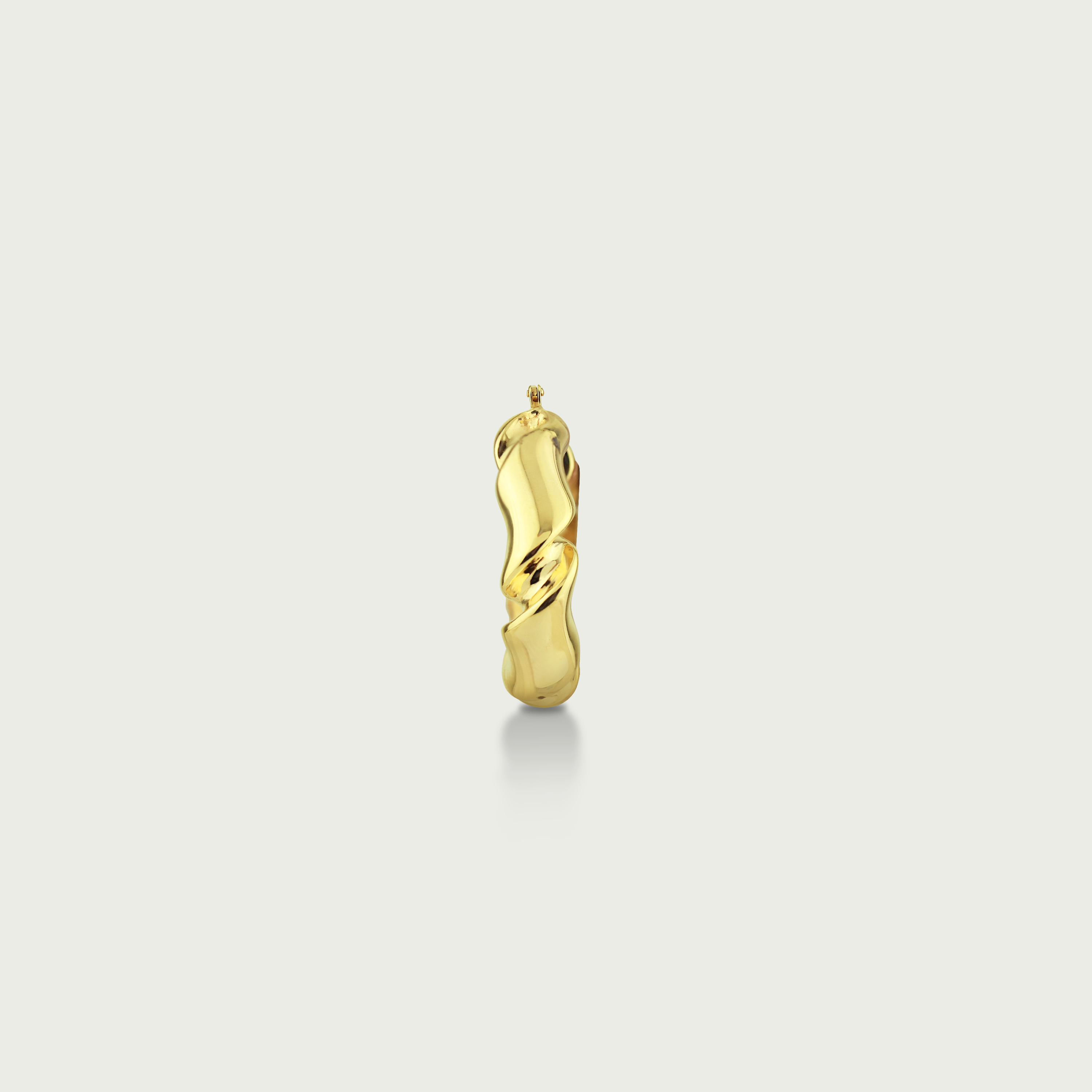 Twist and Turn Gold Hoop Earrings
