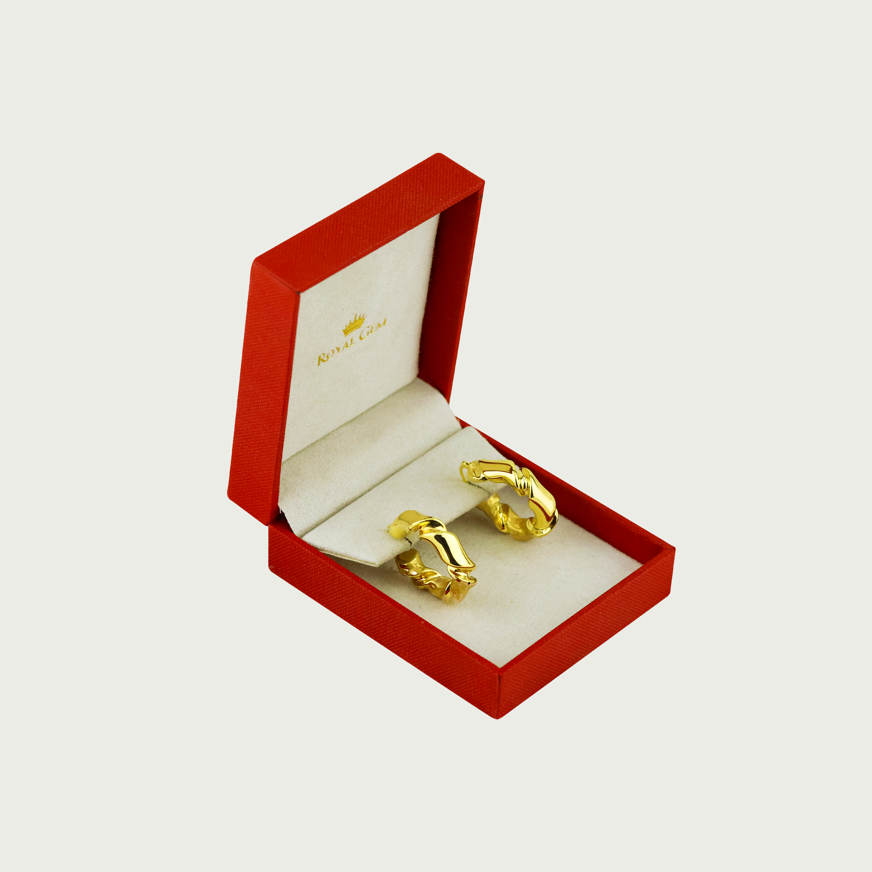 Twist and Turn Gold Hoop Earrings