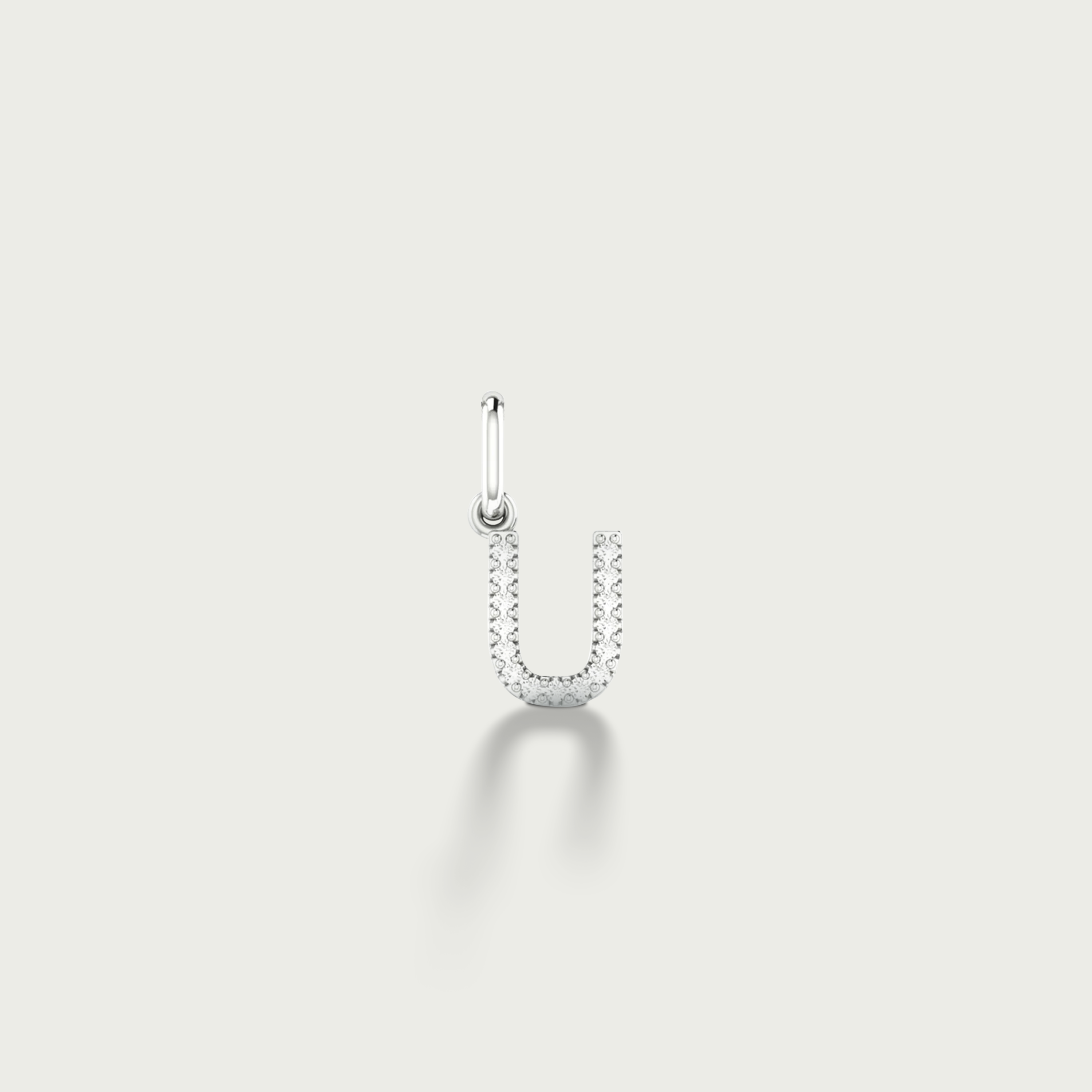 Classic Initial Charm Diamond Pendant