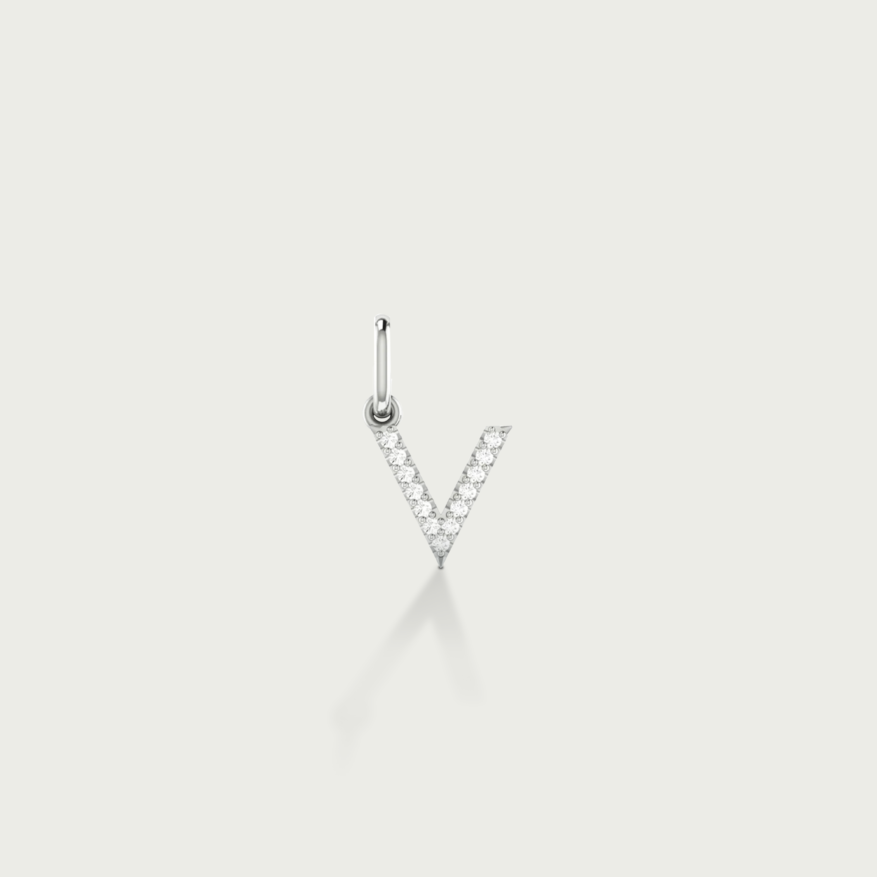 Classic Initial Charm Diamond Pendant