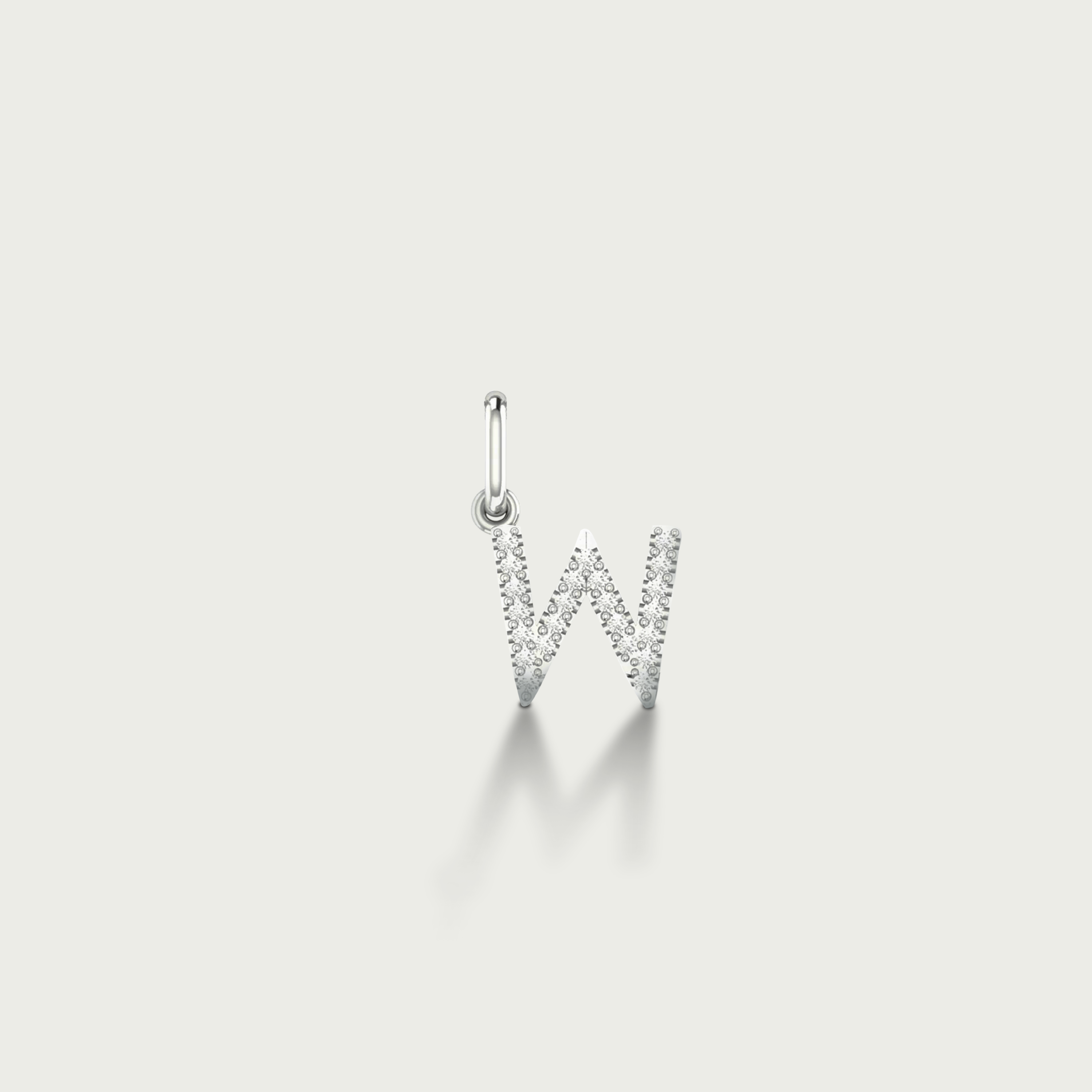 Classic Initial Charm Diamond Pendant