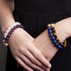 Lapis Lazuli Bead Bracelet with Golden South Sea Pearl