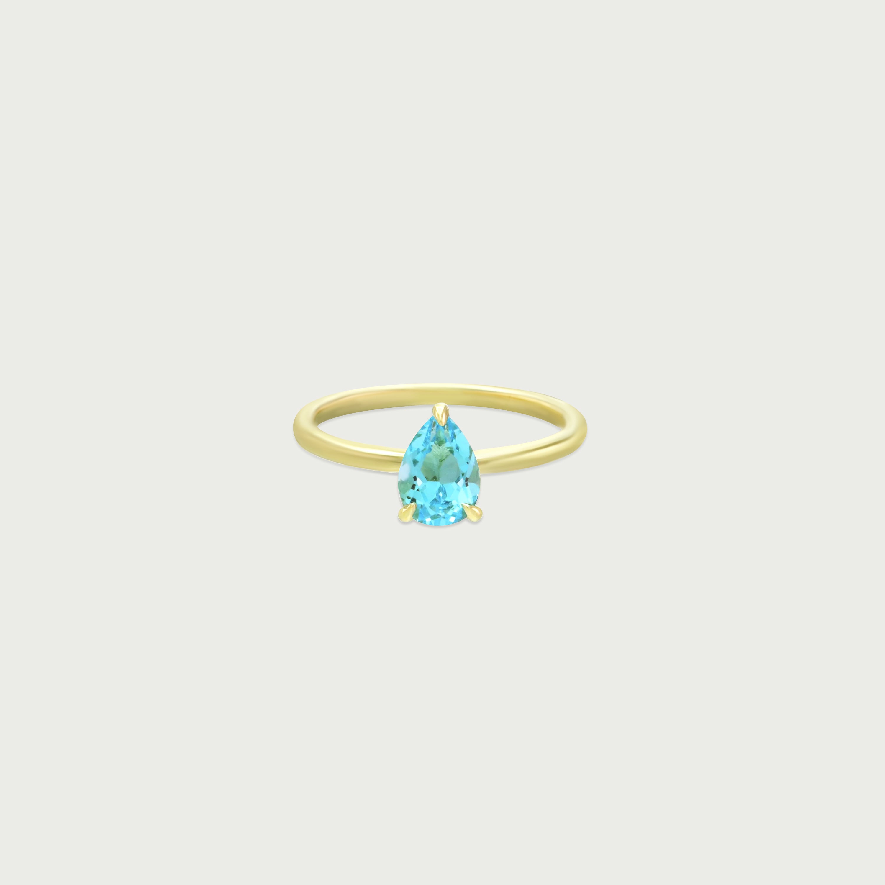 Want It All Blue Topaz Solitaire Ring