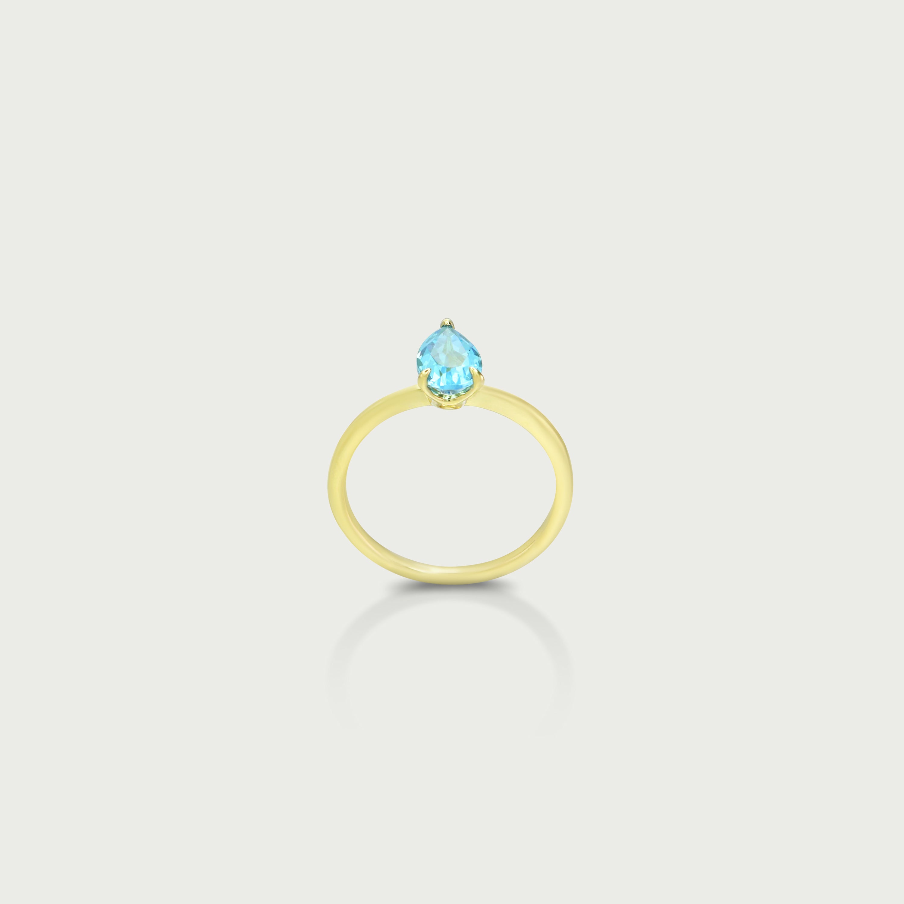 Want It All Blue Topaz Solitaire Ring