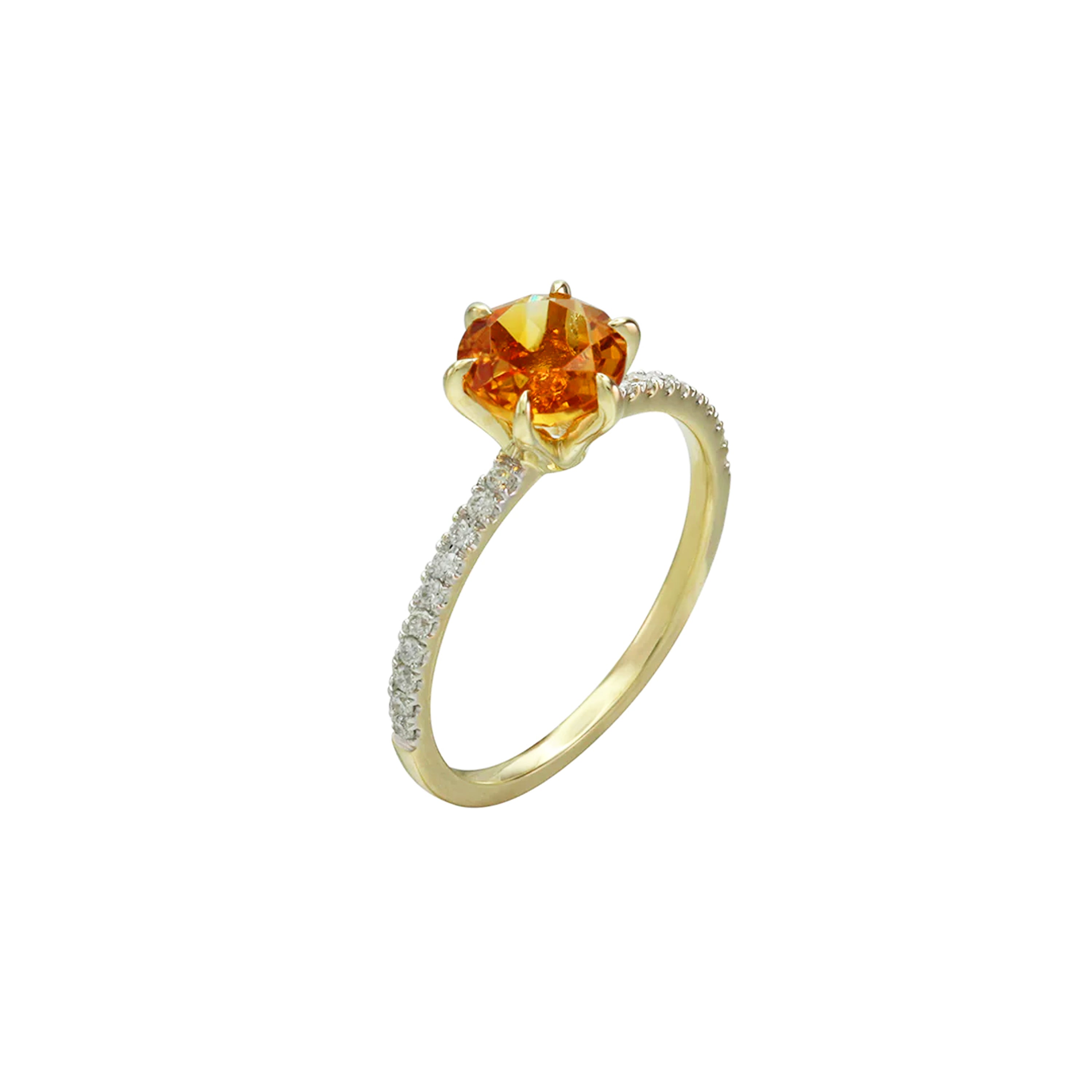 Embrace You Citrine Solitaire Ring