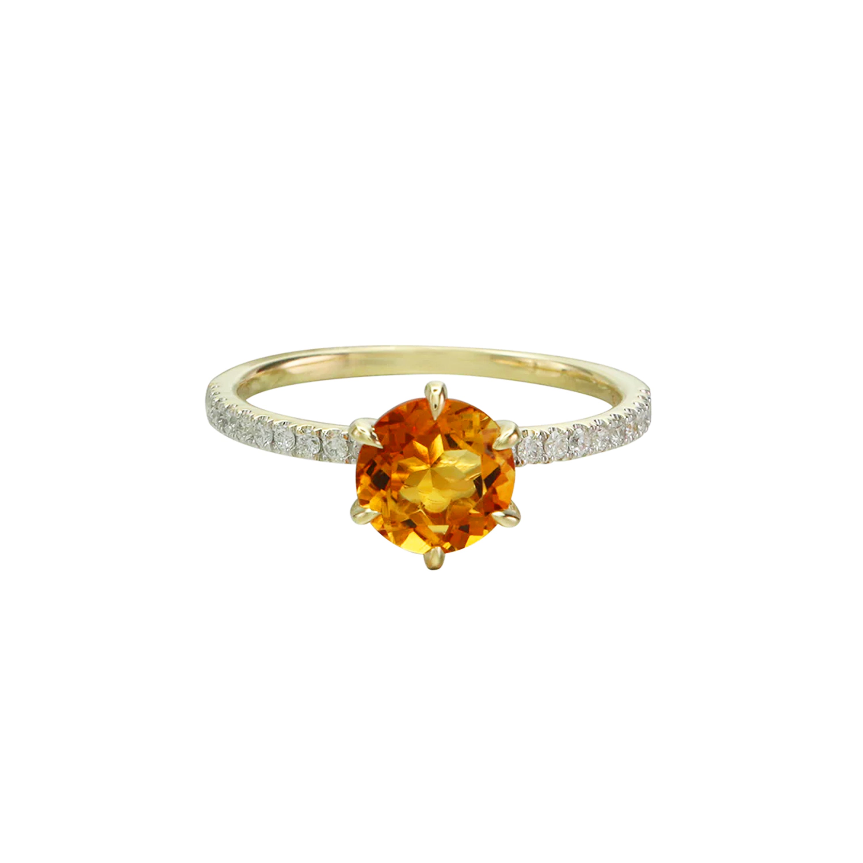 Embrace You Citrine Solitaire Ring