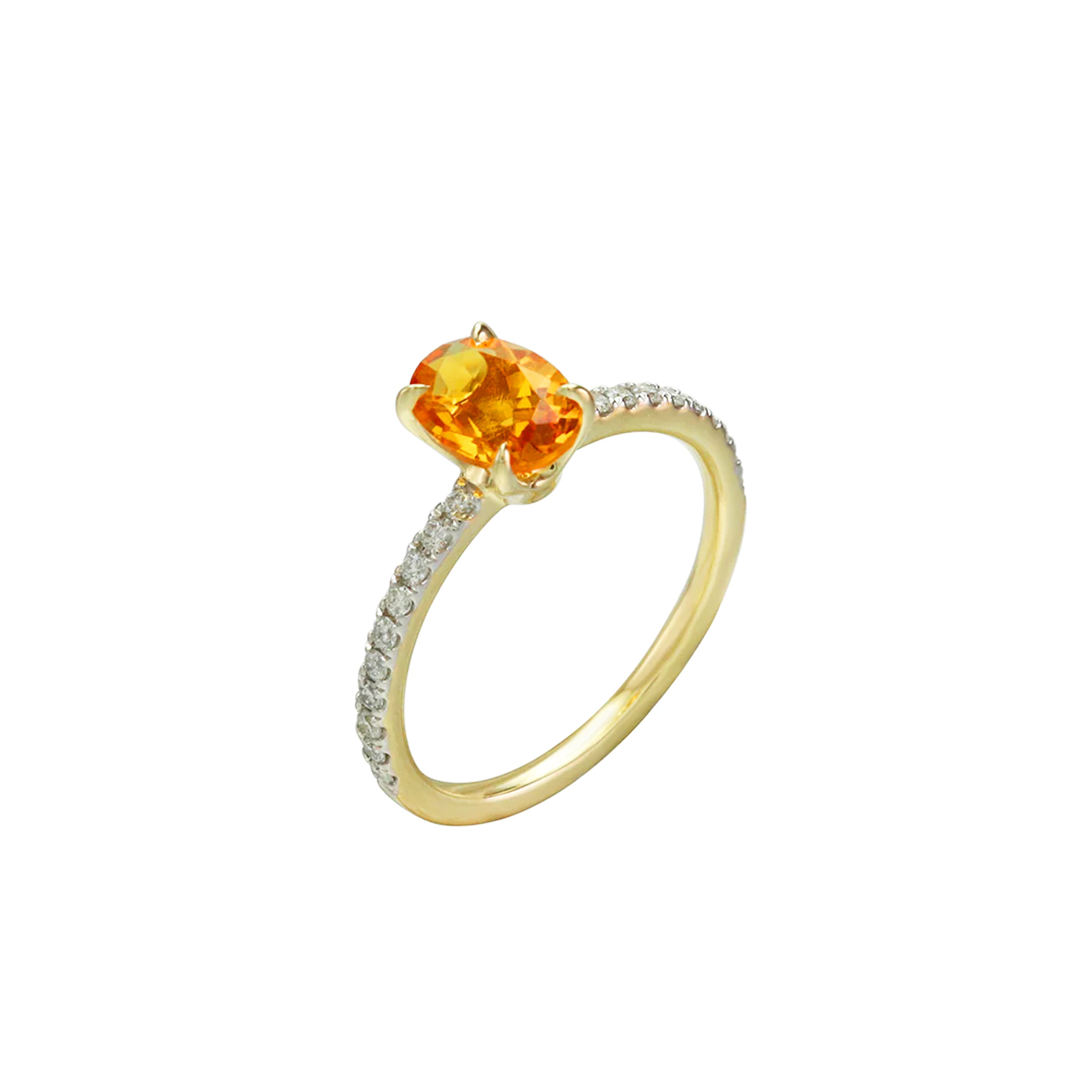 In Bloom Citrine Solitaire Ring