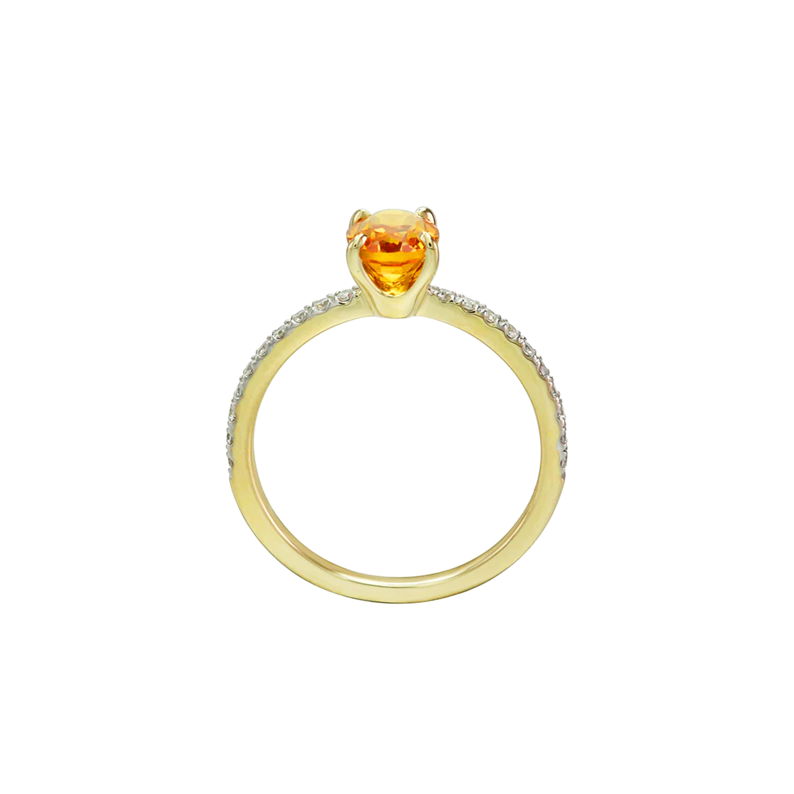 In Bloom Citrine Solitaire Ring