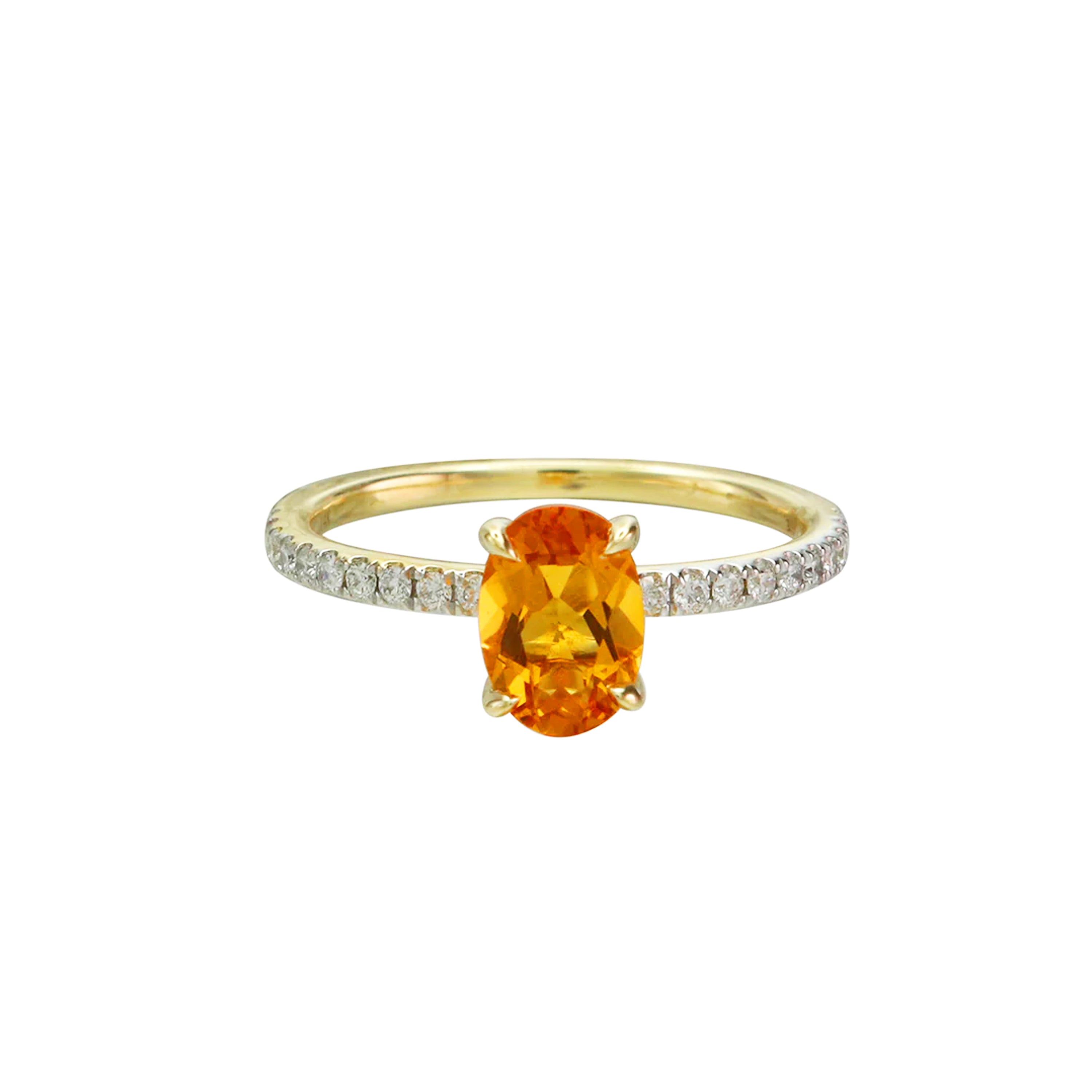 In Bloom Citrine Solitaire Ring
