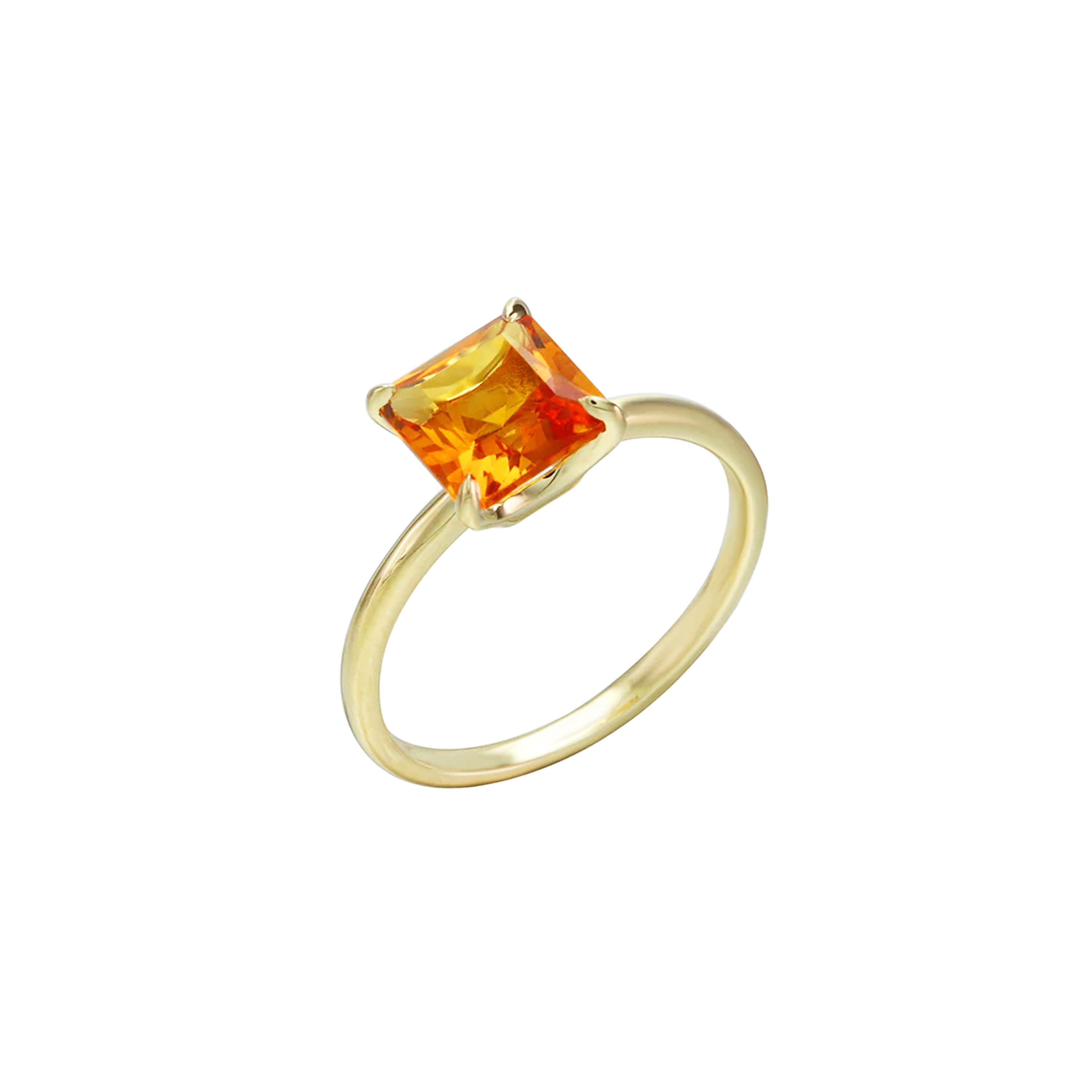 Shine Within Citrine Solitaire Ring