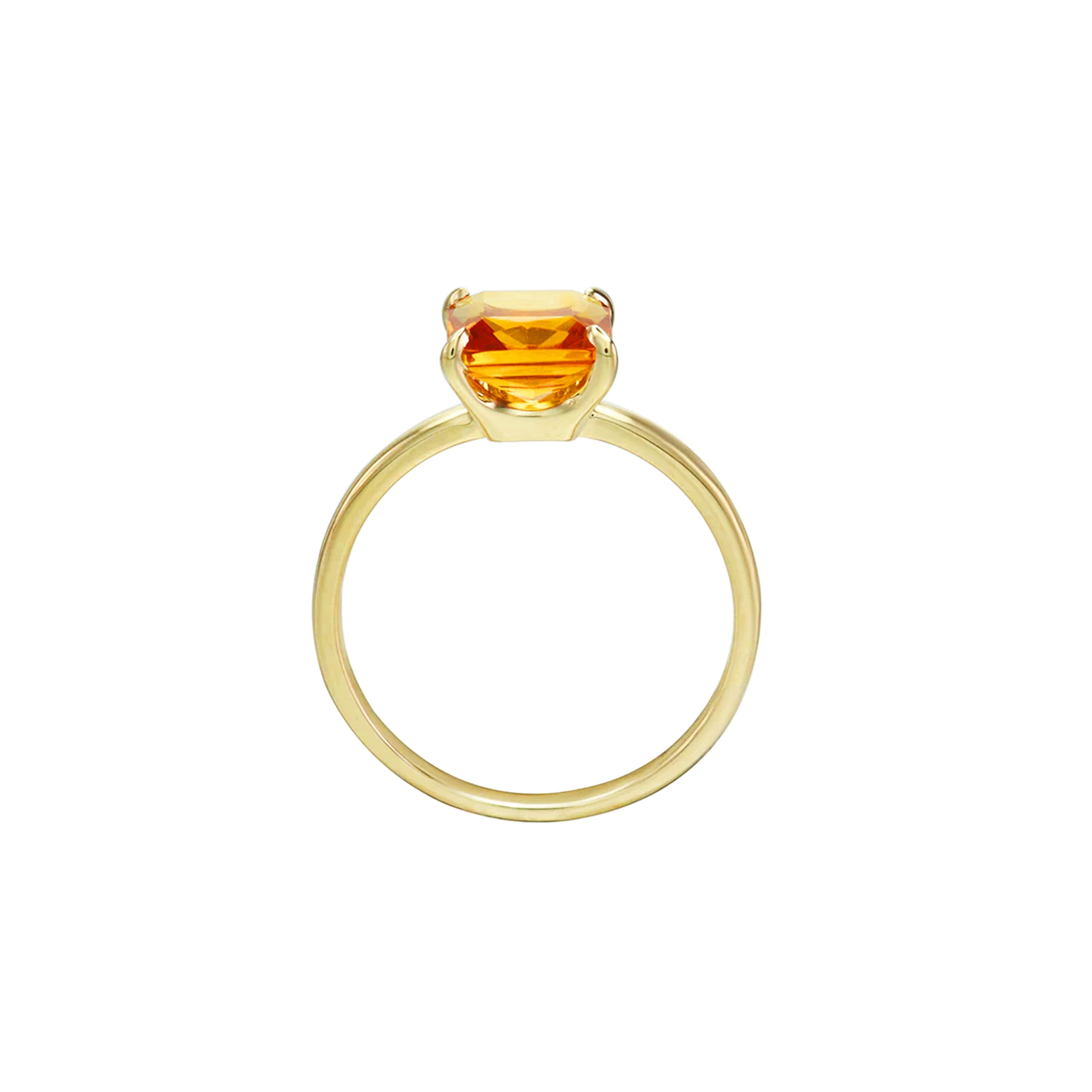 Shine Within Citrine Solitaire Ring