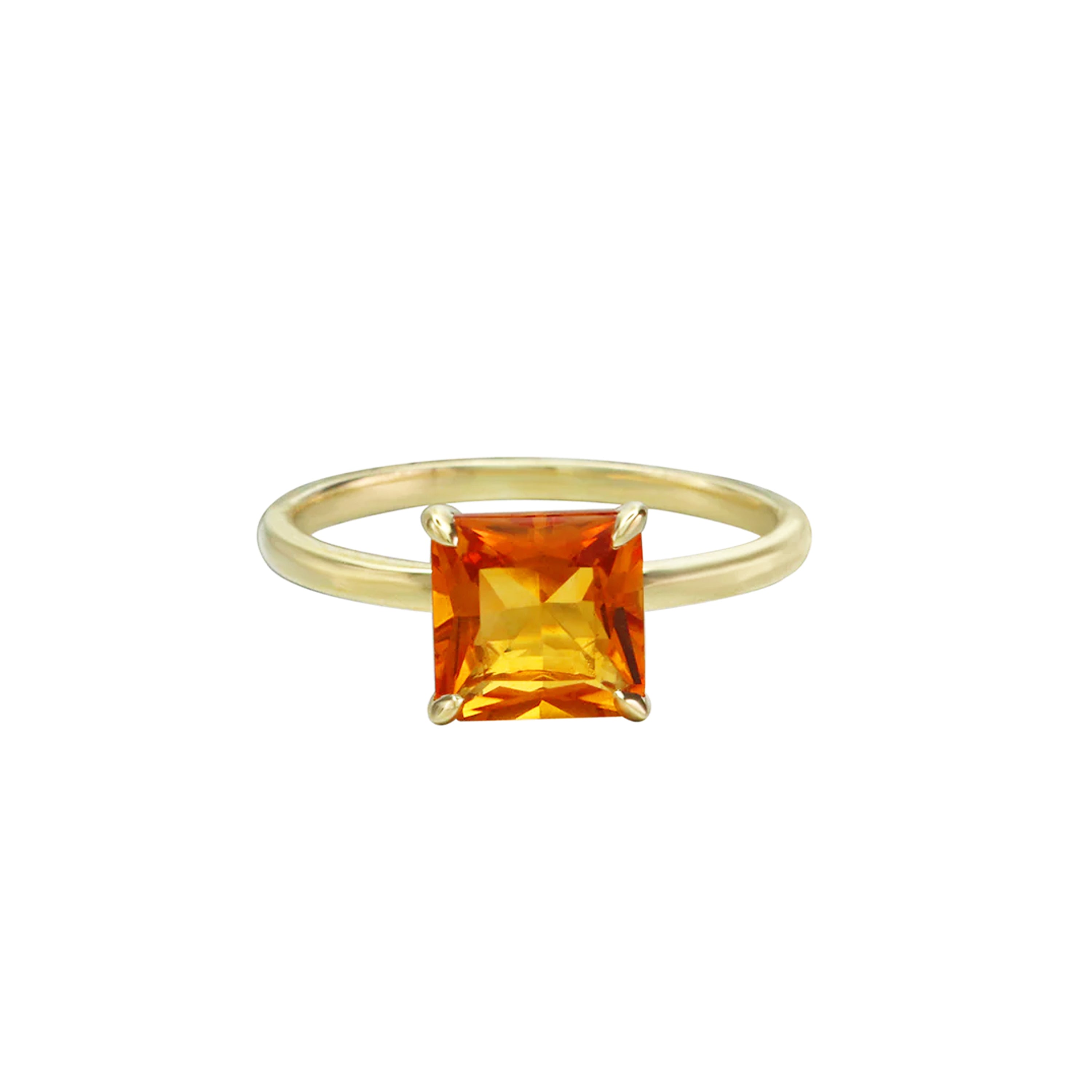 Shine Within Citrine Solitaire Ring