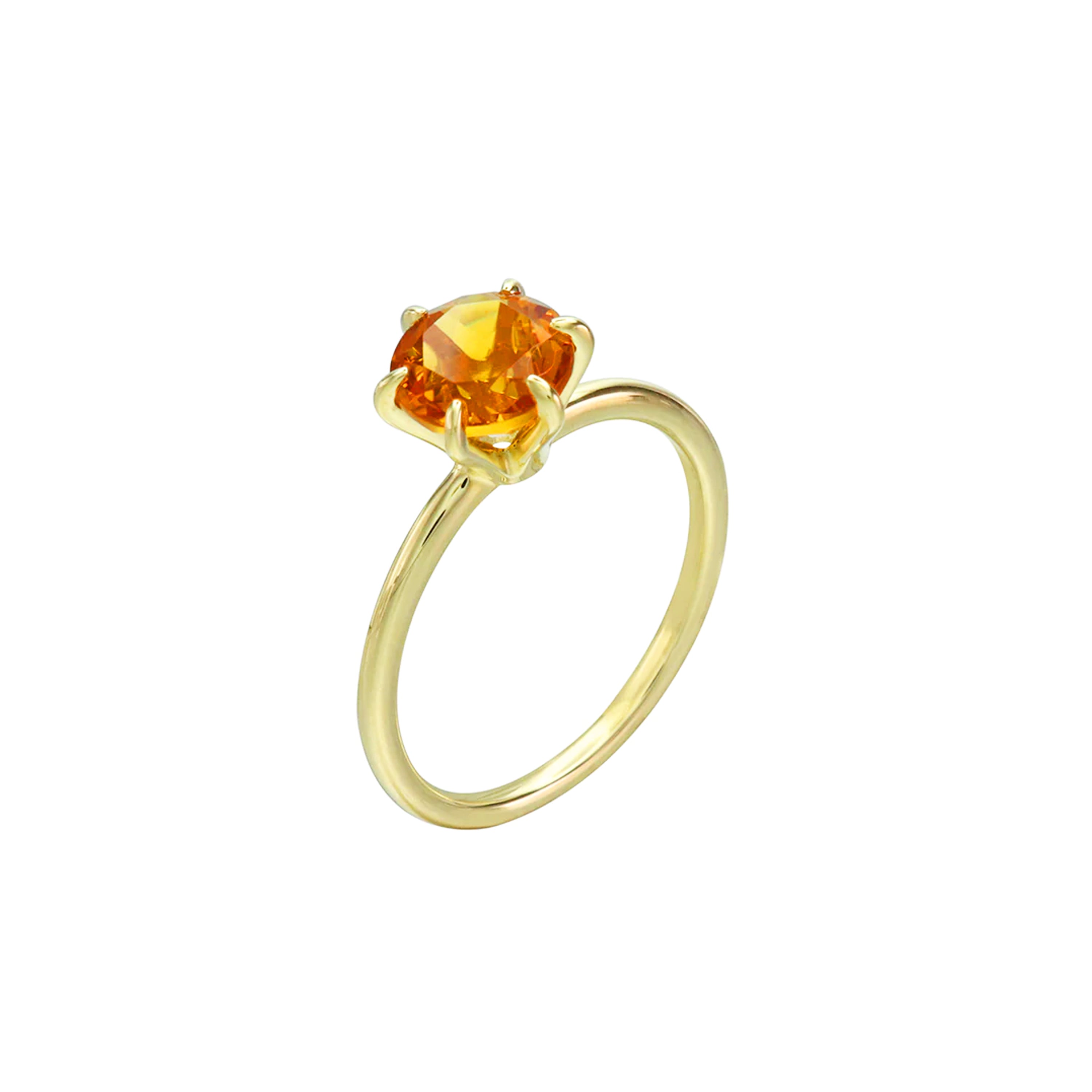 Good Life Citrine Solitaire Ring
