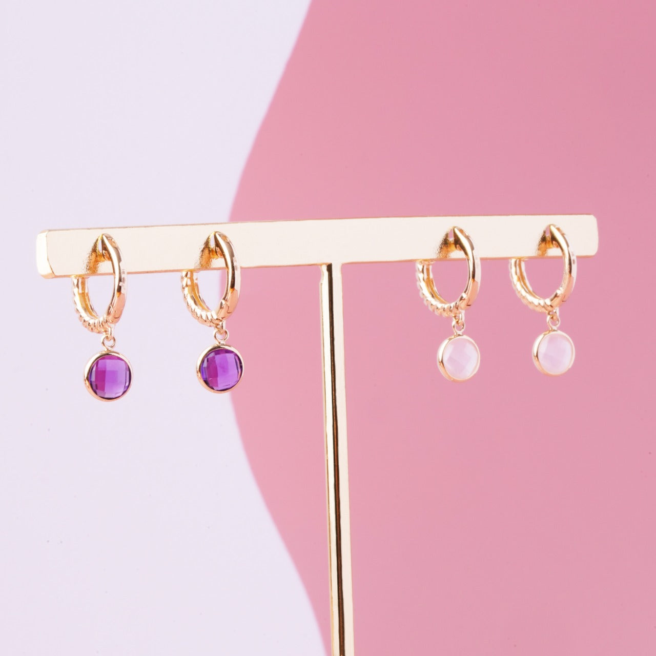 Classic Drama Gemstone Dangling Earrings