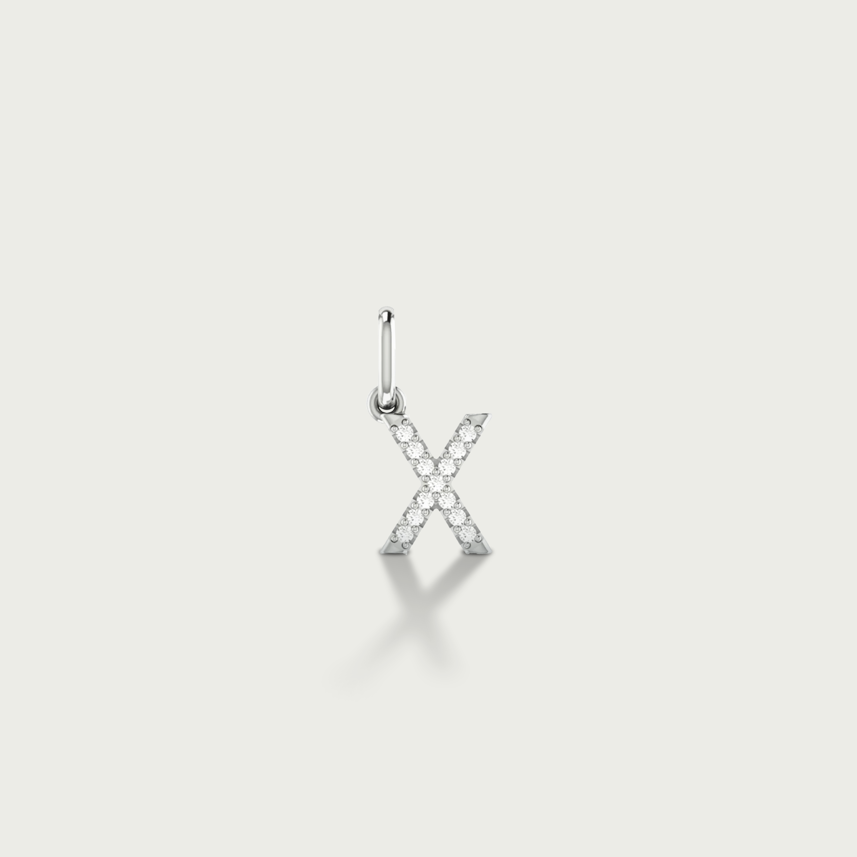 Classic Initial Charm Diamond Pendant