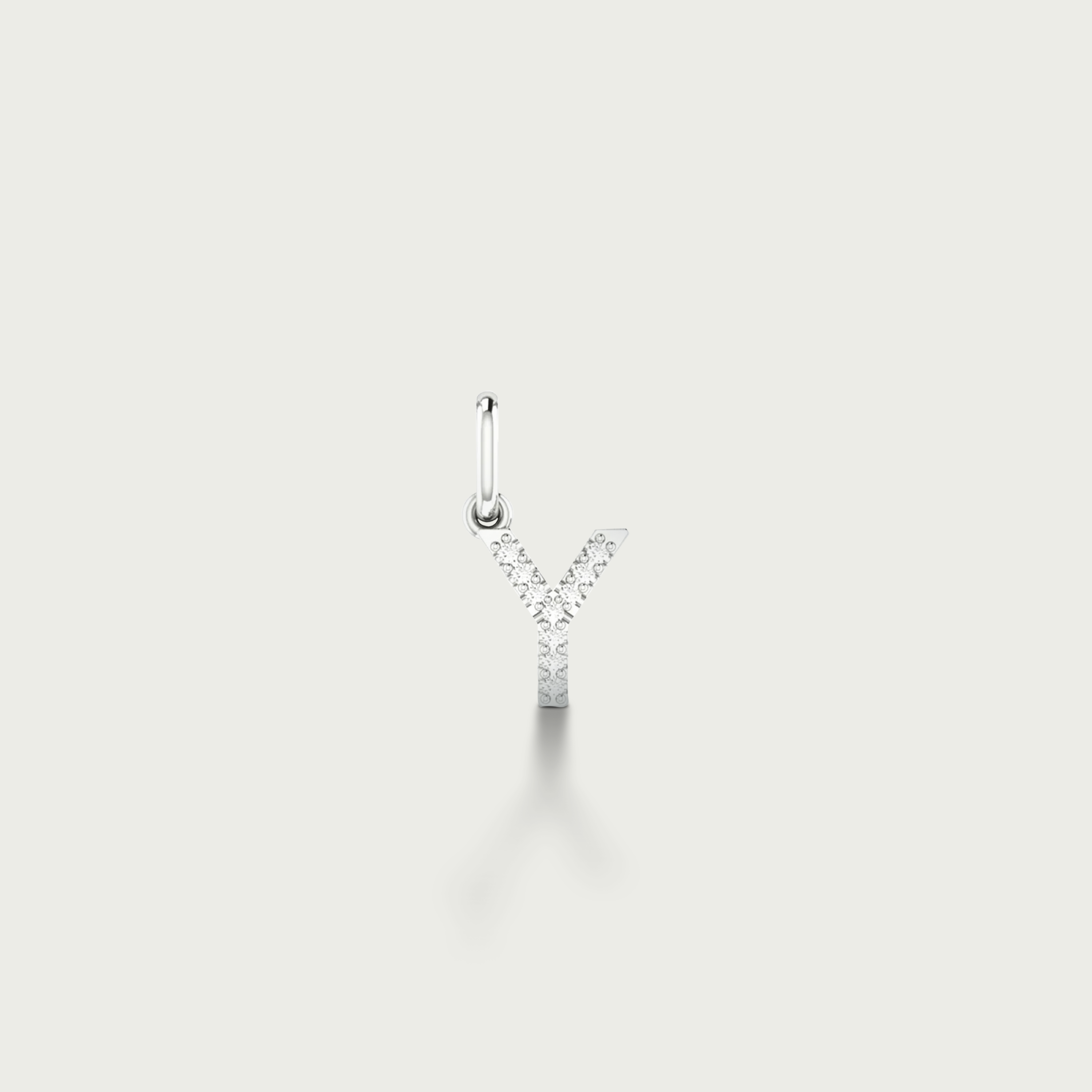 Classic Initial Charm Diamond Pendant