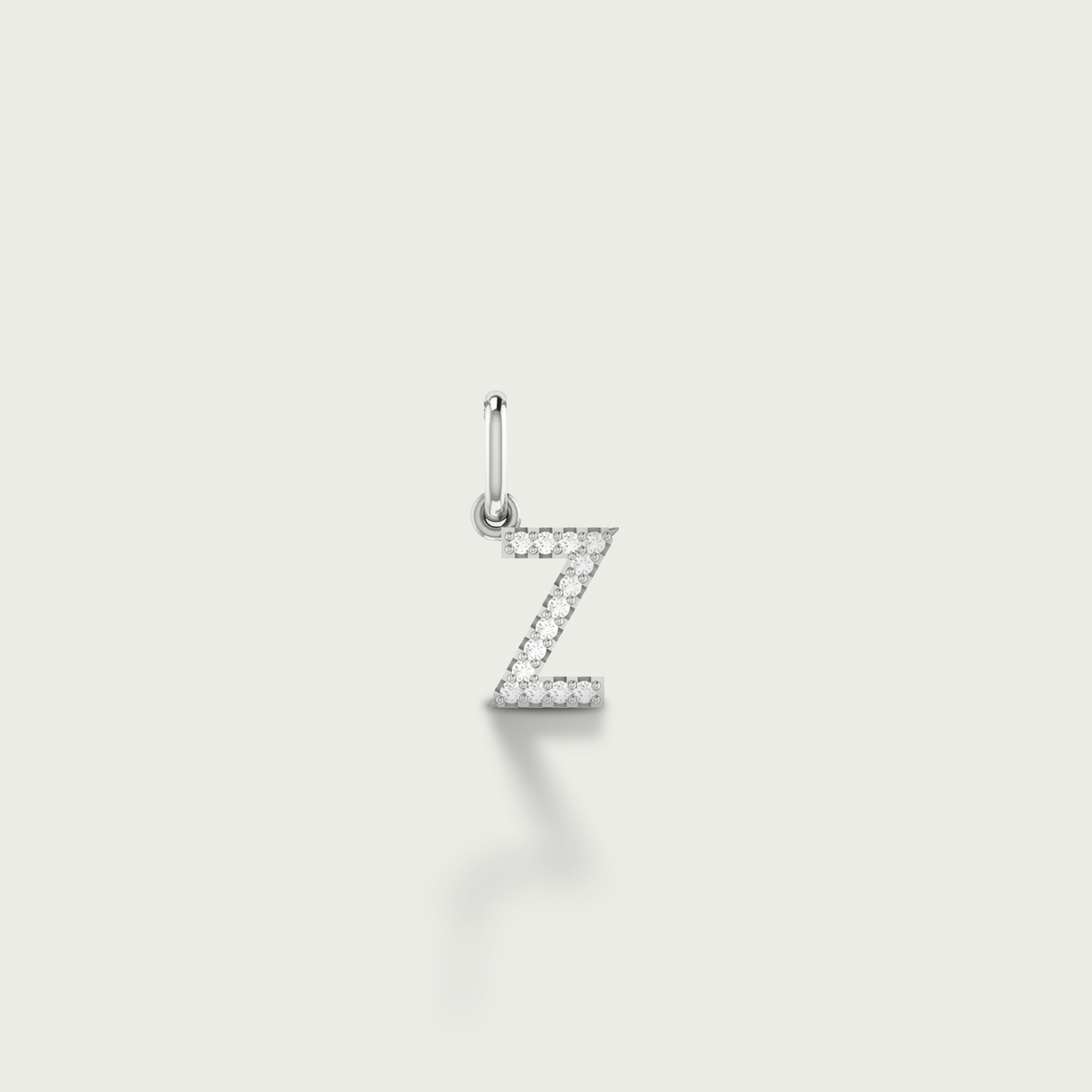 Classic Initial Charm Diamond Pendant