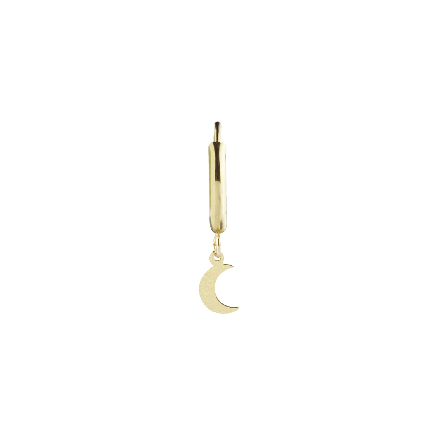 Over the Moon Gold Hoop Earrings