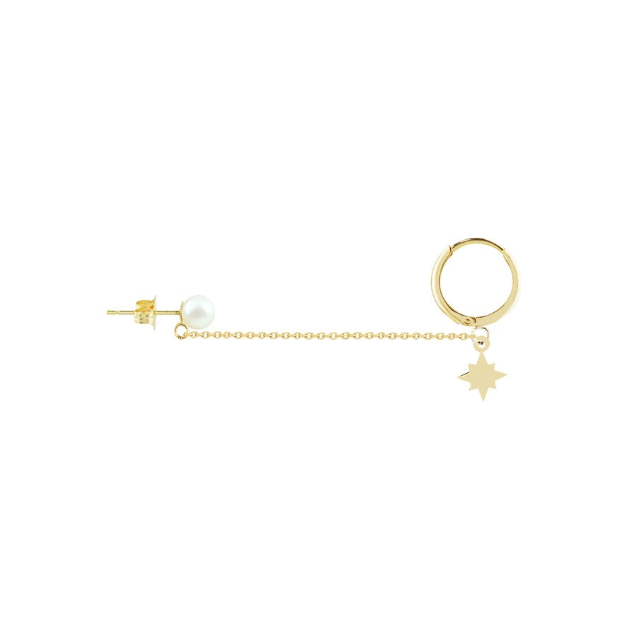 Waves in Motion Pearl Conch Earrings