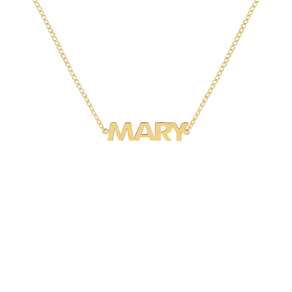 Freya Classic Name Necklace in Yellow Gold