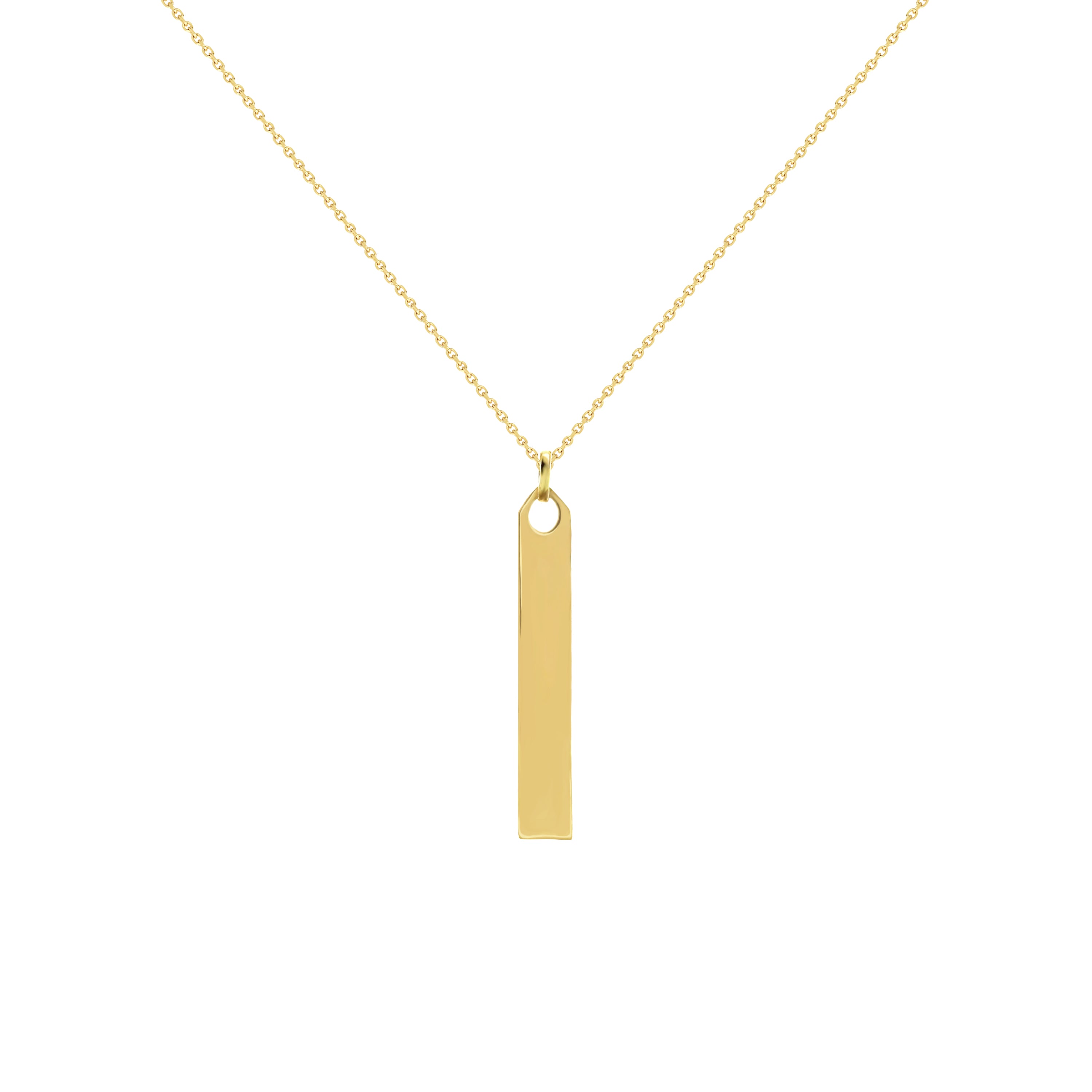 Olivia Yellow Gold Vertical Bar Necklace