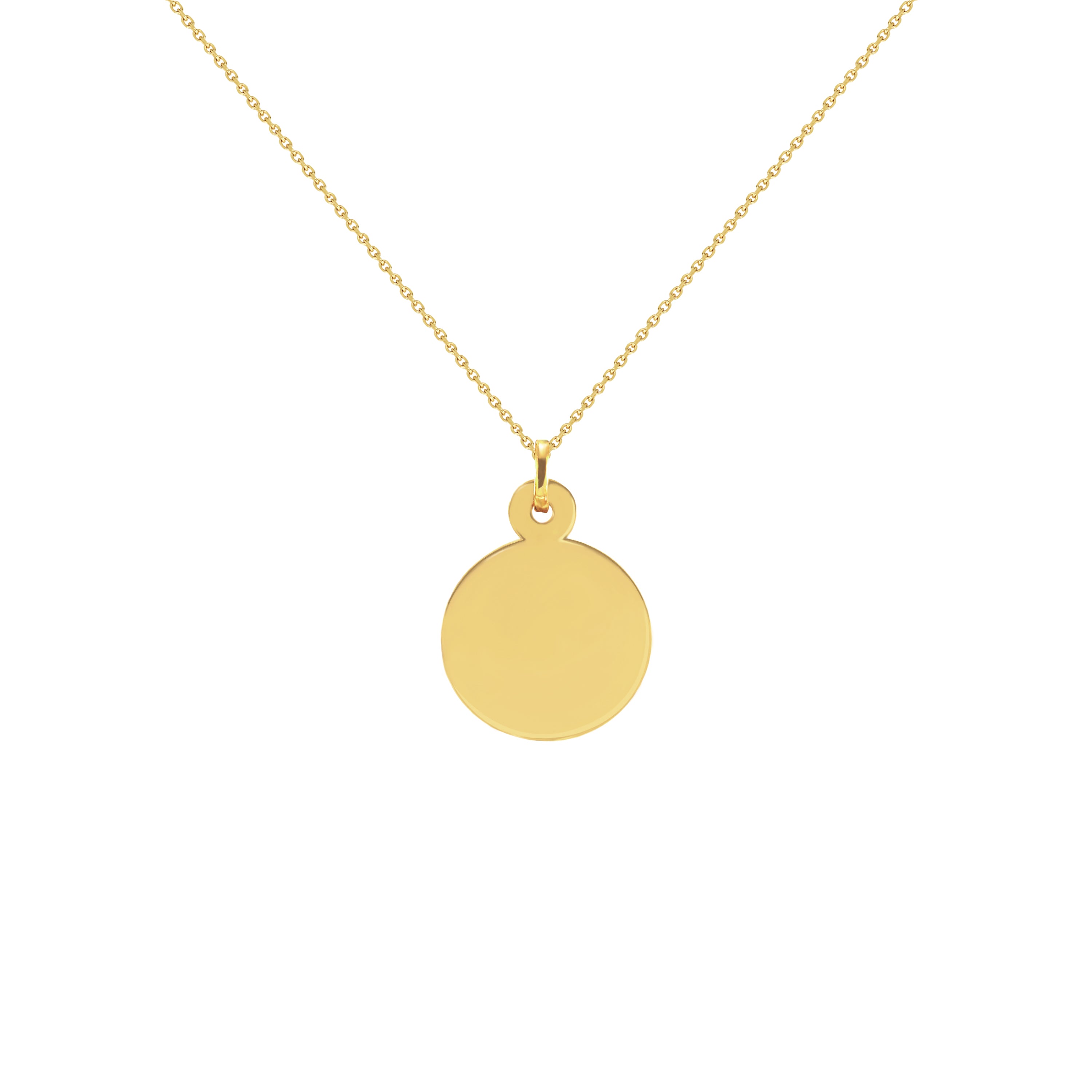 Naomi Yellow Gold Disc Necklace