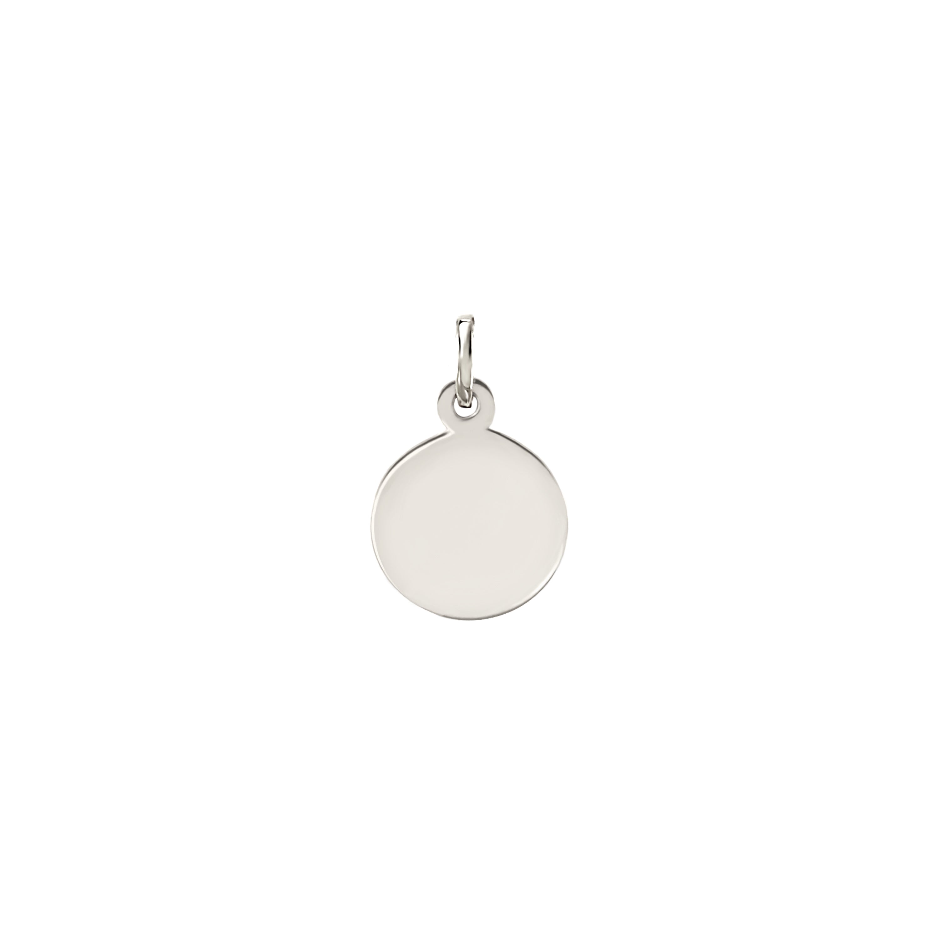 Anastasia White Gold Disc Pendant