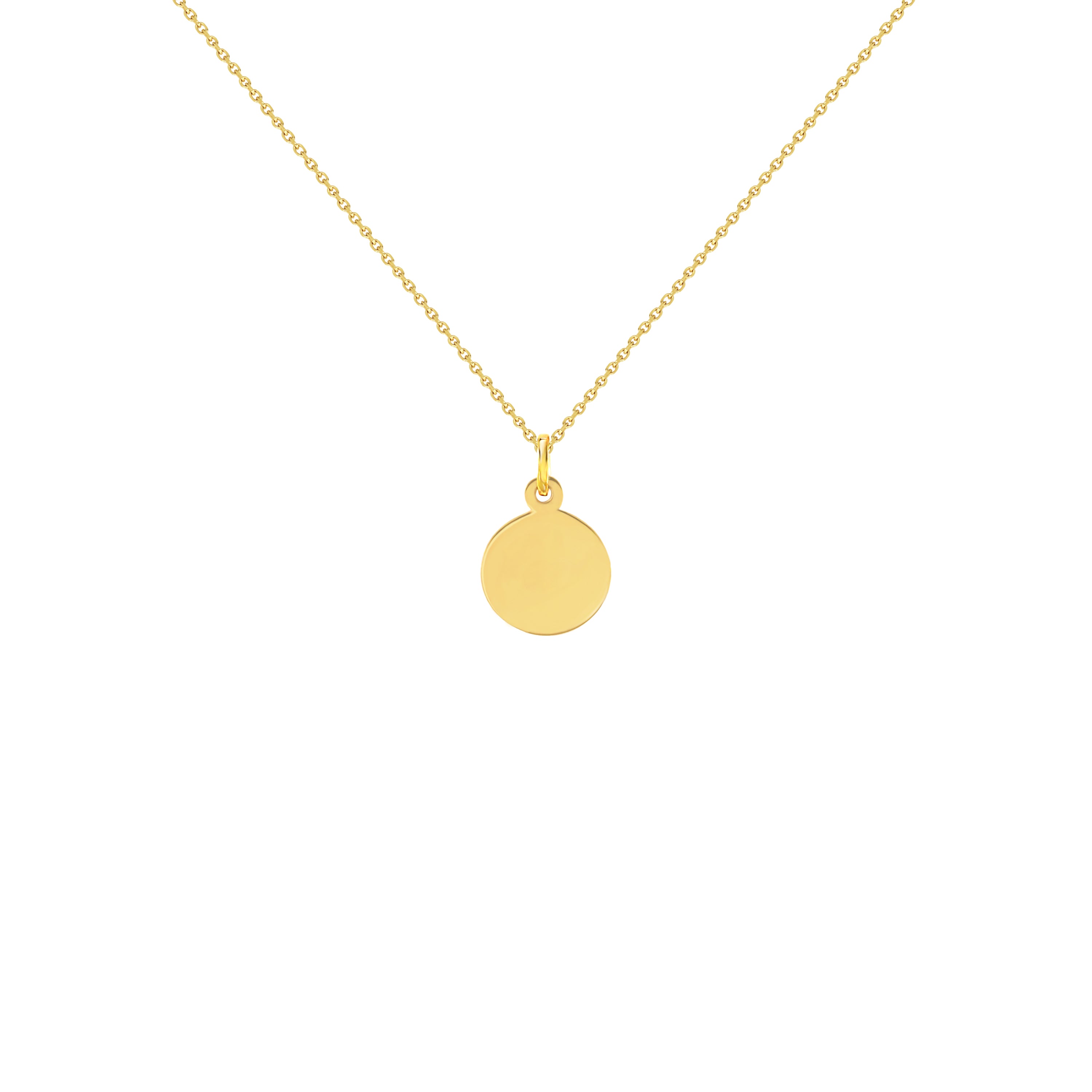 Anastasia Yellow Gold Disc Necklace