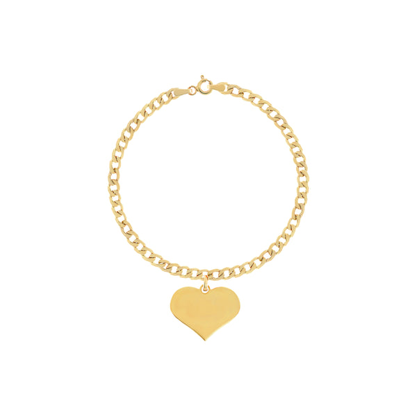 Serena Yellow Gold Heart Bracelet