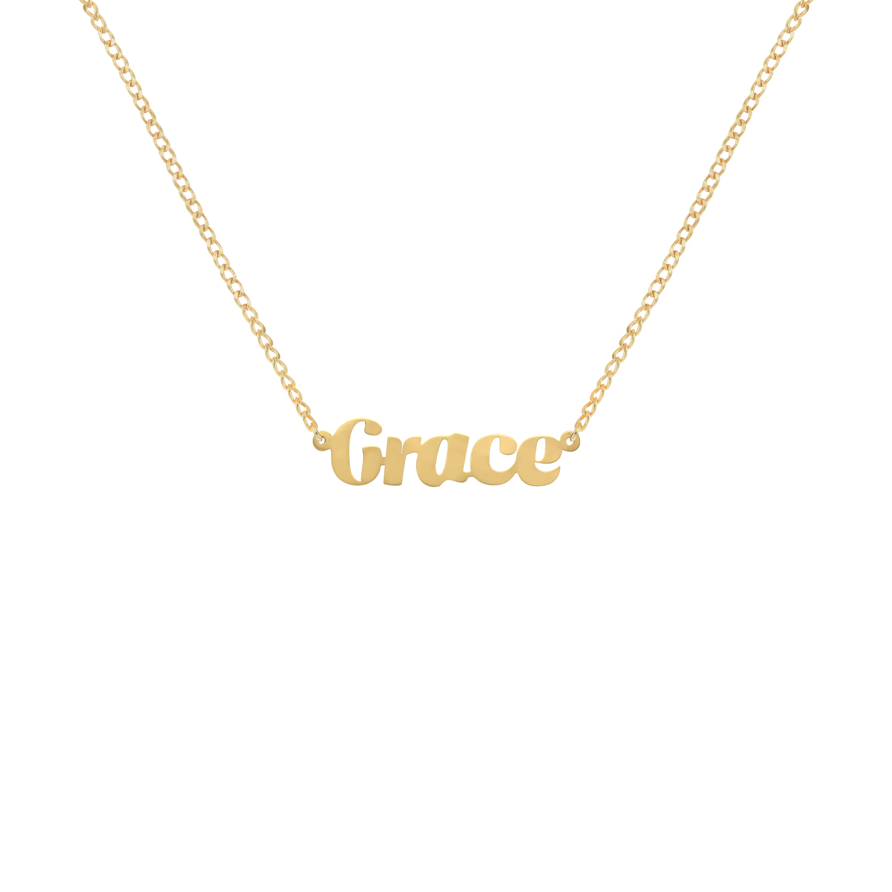 Tiffany Script Name Necklace in Yellow Gold