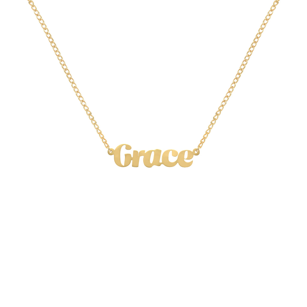 Tiffany Script Name Necklace in Yellow Gold