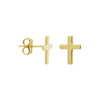 14K Italian Gold Cross Stud Earrings