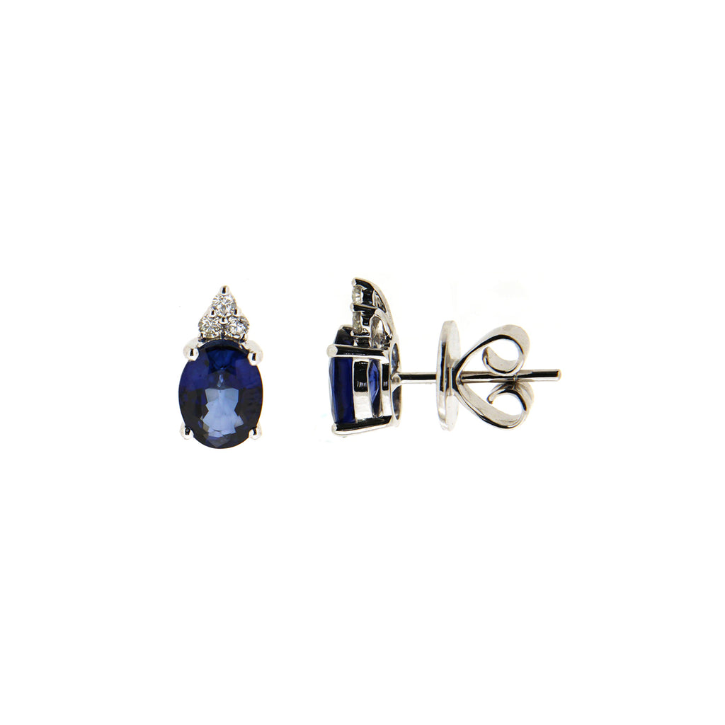Oval Sapphire Stud Earrings