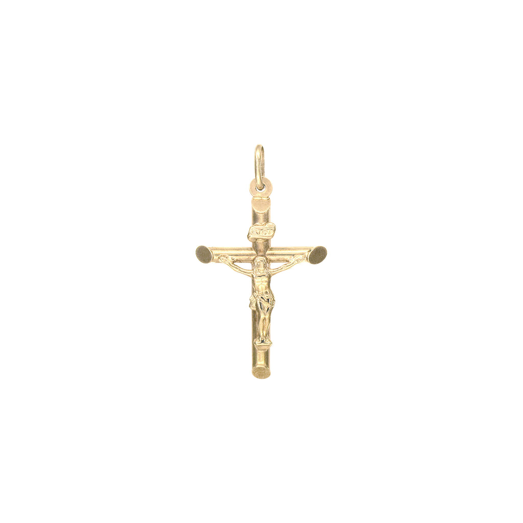 18K Saudi Gold Jesus on the Cross Pendant