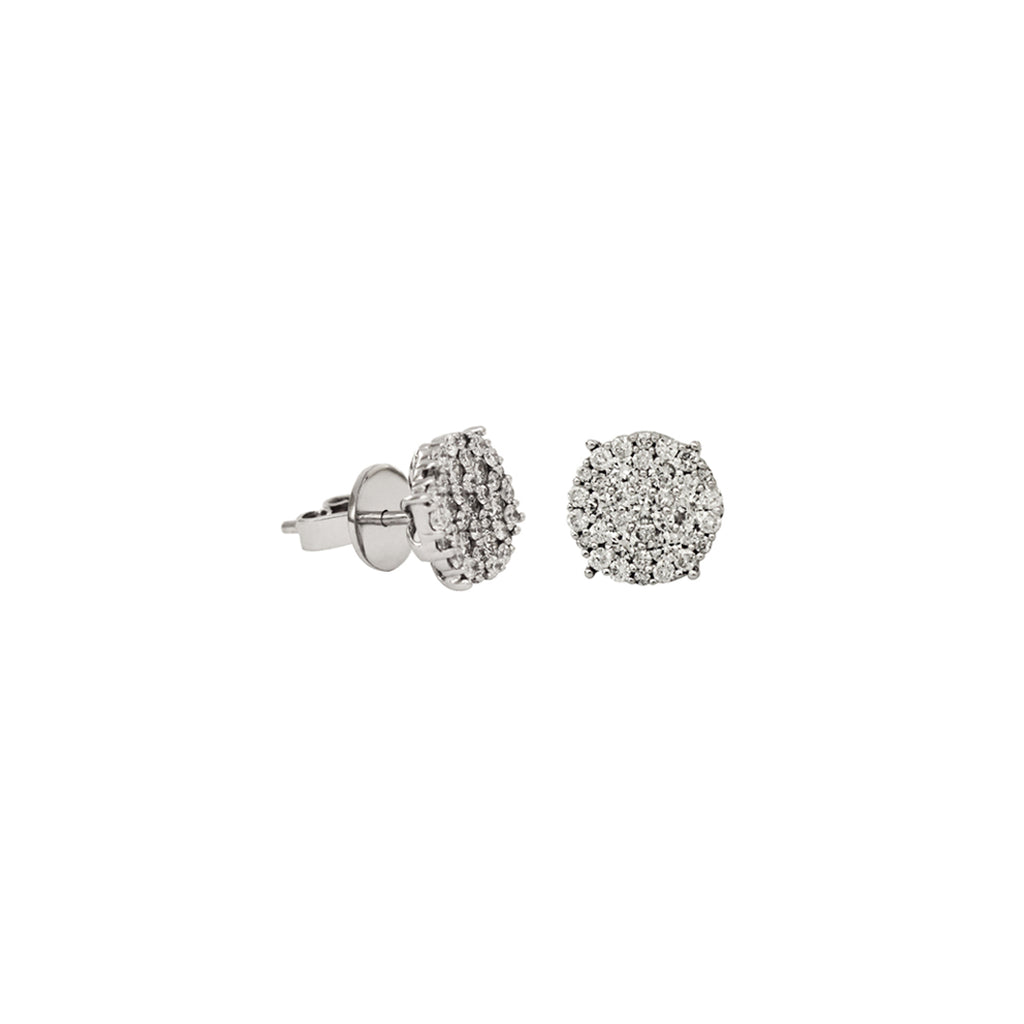 Round Illusion Diamond Stud Earrings