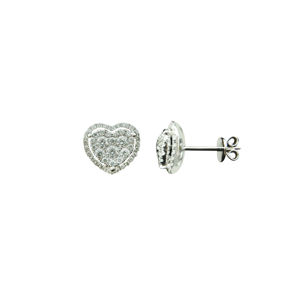 Happy Heart Diamonds Stud Earrings